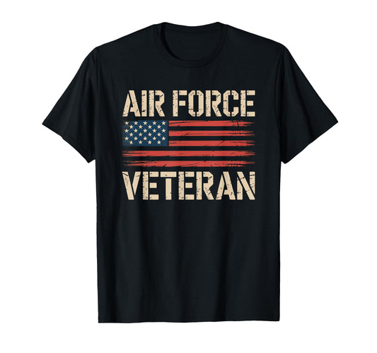 Air Force Veteran Us American Flag Dad T-Shirt - Graphic Print Unisex - T-Shirt, Sweatshirt, Hoodie