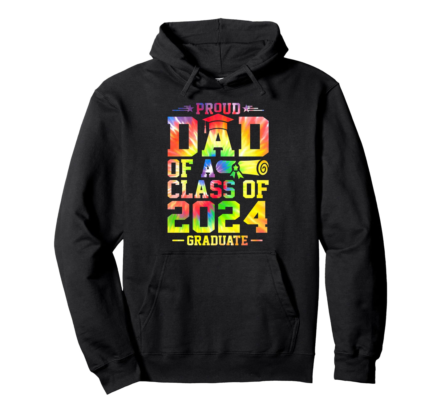 Proud Dad Class 2024 Graduate Hoodie - Unique Graphic Men Women - T-Shirt, Sweatshirt, Hoodie