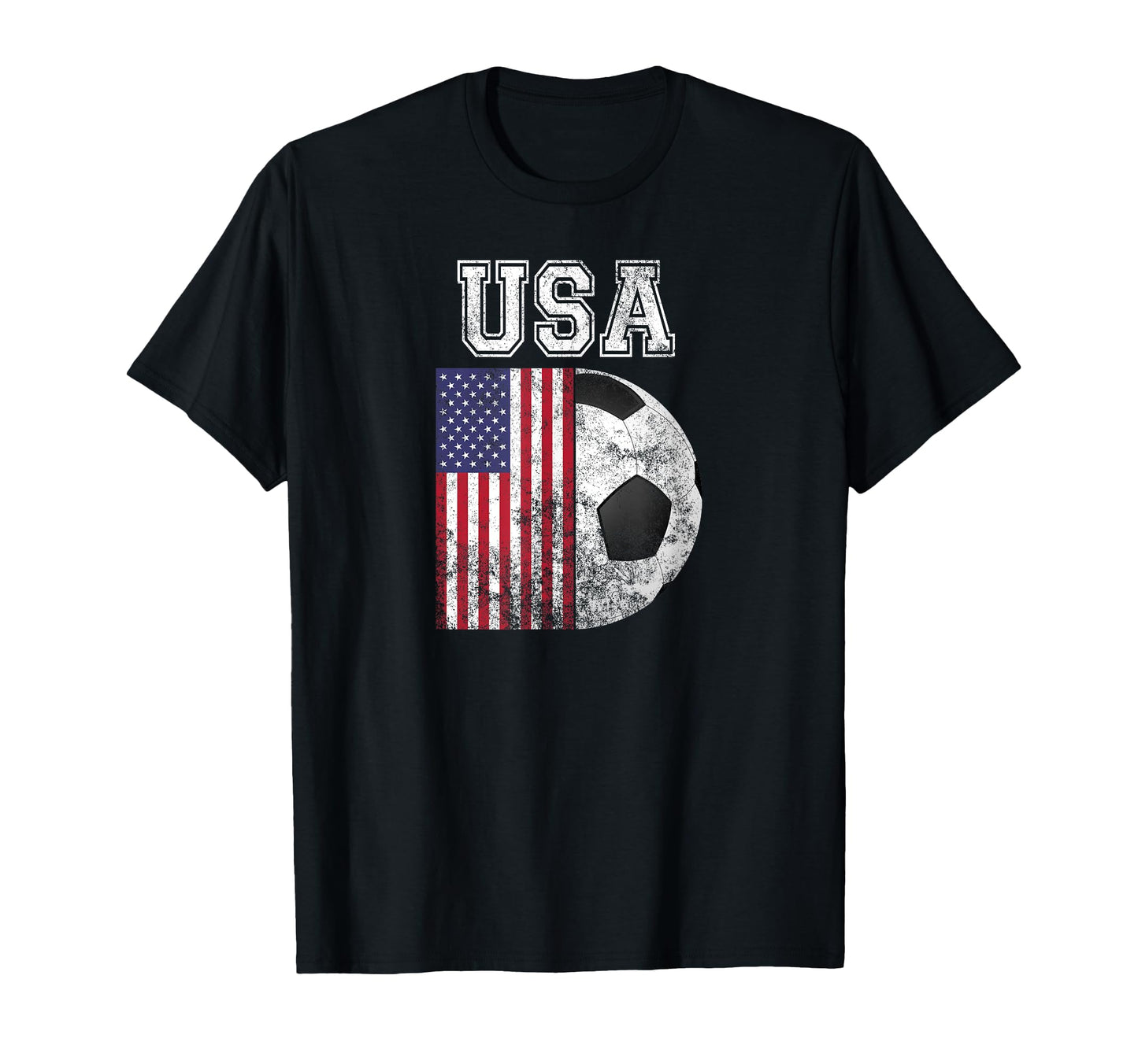 Usa Flag Soccer Futbol Football T-Shirt - Trendy Graphic for Adults - T-Shirt, Sweatshirt, Hoodie