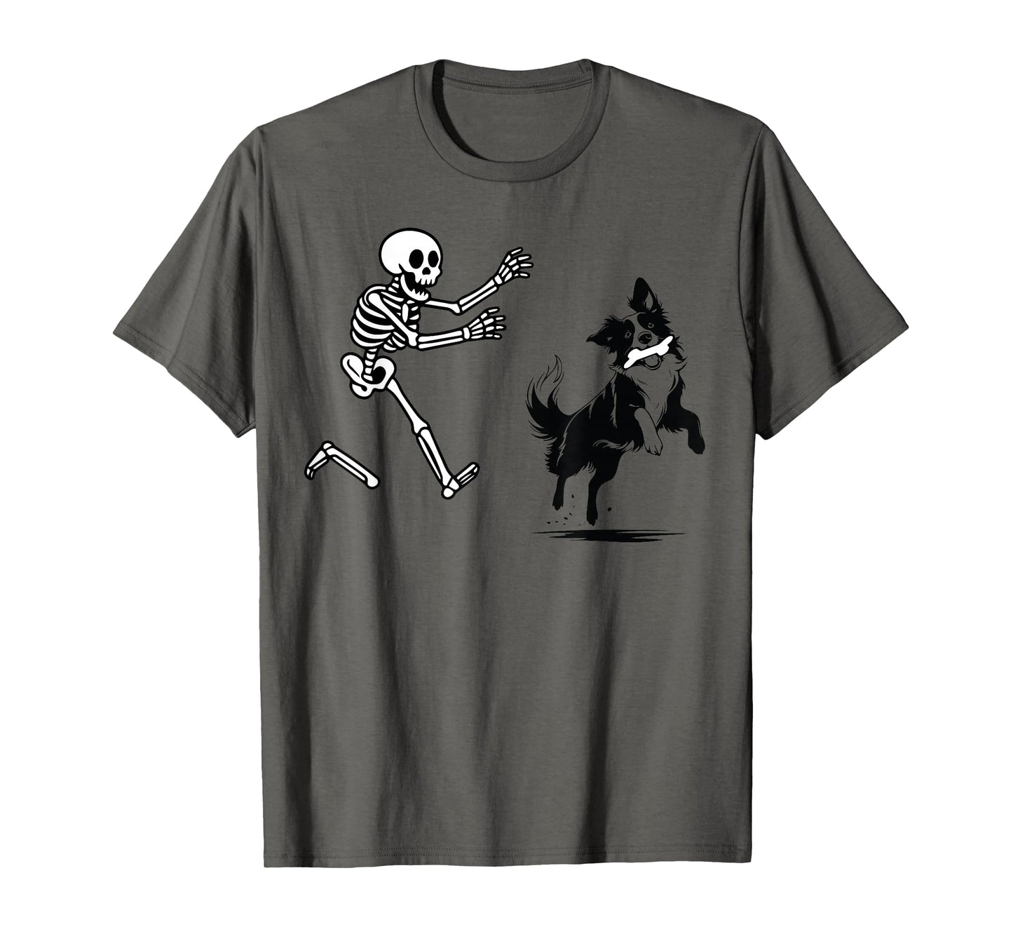 Funny Border Collie Running Skeleton T-Shirt - Trendy Graphic for Adults - T-Shirt, Sweatshirt, Hoodie