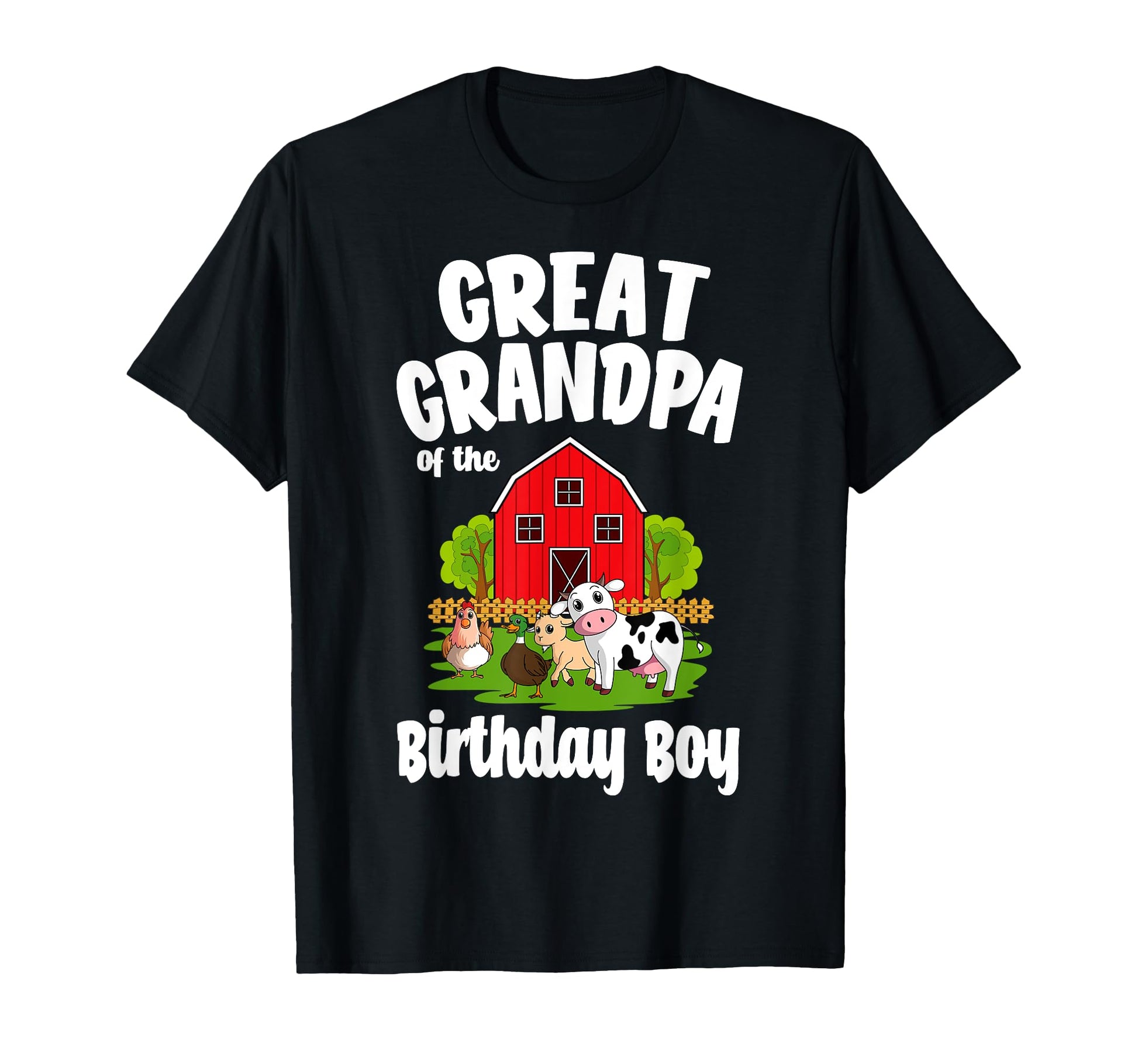 Great Grandpa Birthday Farm Animal T-Shirt - Aesthetic Graphic Men Women - T-Shirt, Sweatshirt, Hoodie