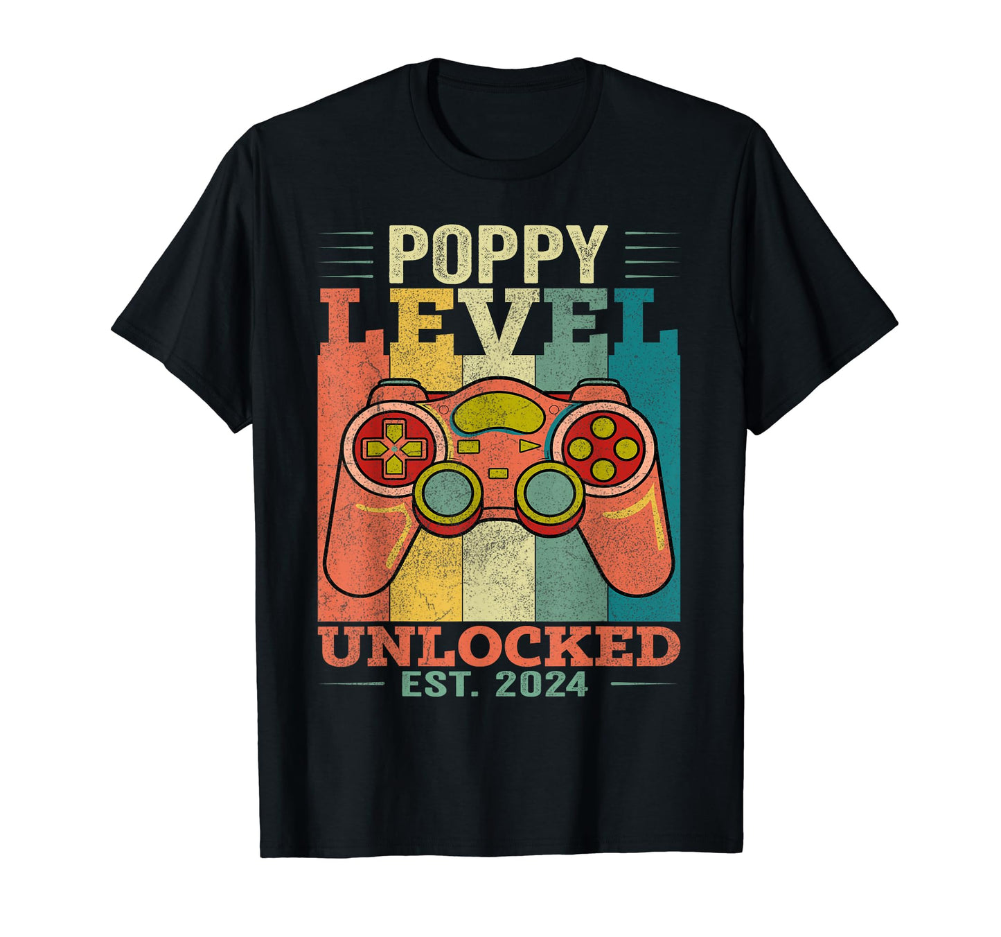 Dad Level Unlocked Gaming Gamer Dad T-Shirt - Custom Art Print for Adults - T-Shirt, Sweatshirt, Hoodie