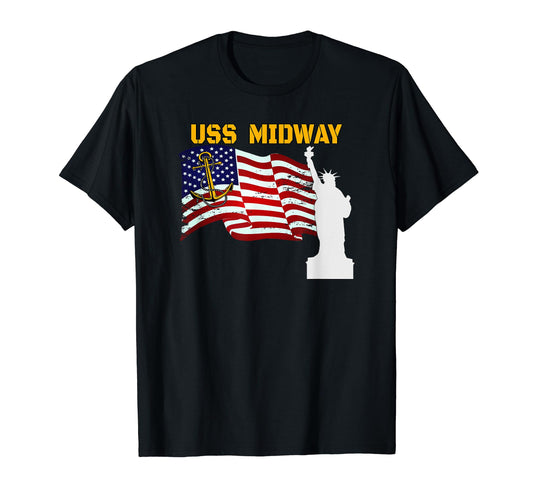 Aircraft Carrier Uss Midway Veterans Day T-Shirt - Graphic Print Unisex - T-Shirt, Sweatshirt, Hoodie