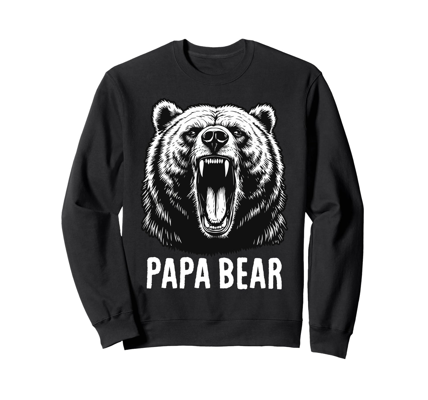 Papa Bear Fathers Day Funny Bear Sweatshirt - Casual Everyday Wear Unisex - T-Shirt, Sweatshirt, Hoodie