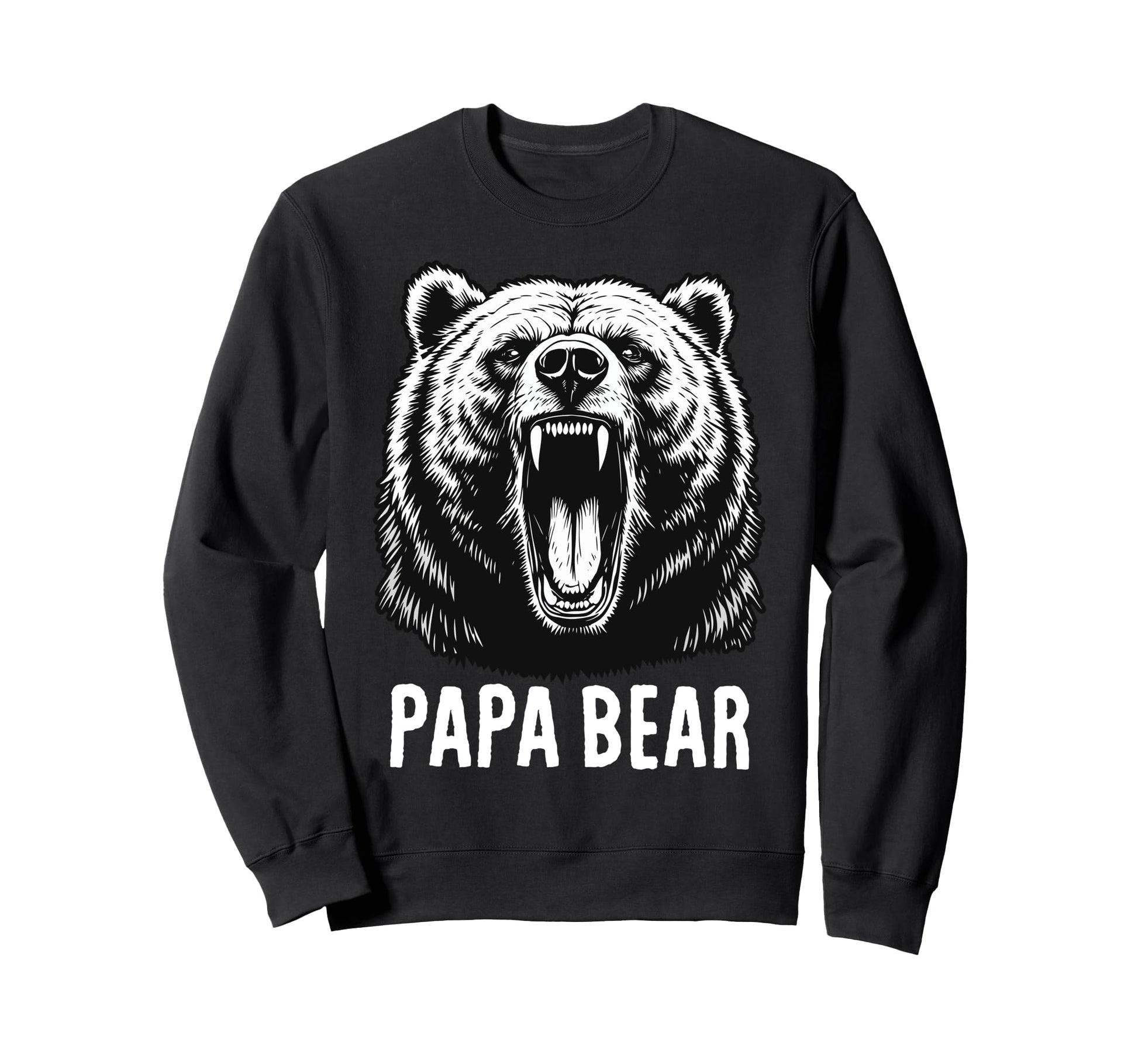 Papa Bear Fathers Day Funny Bear Sweatshirt - Casual Everyday Wear Unisex - T-Shirt, Sweatshirt, Hoodie