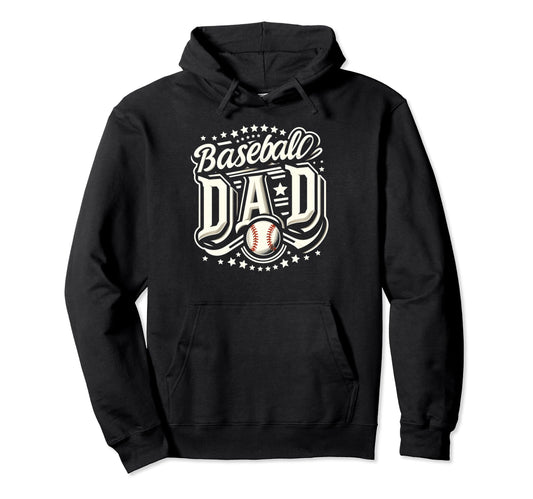 Baseball Dad Fathers Day Hoodie - Novelty Apparel Unisex - T-Shirt, Sweatshirt, Hoodie