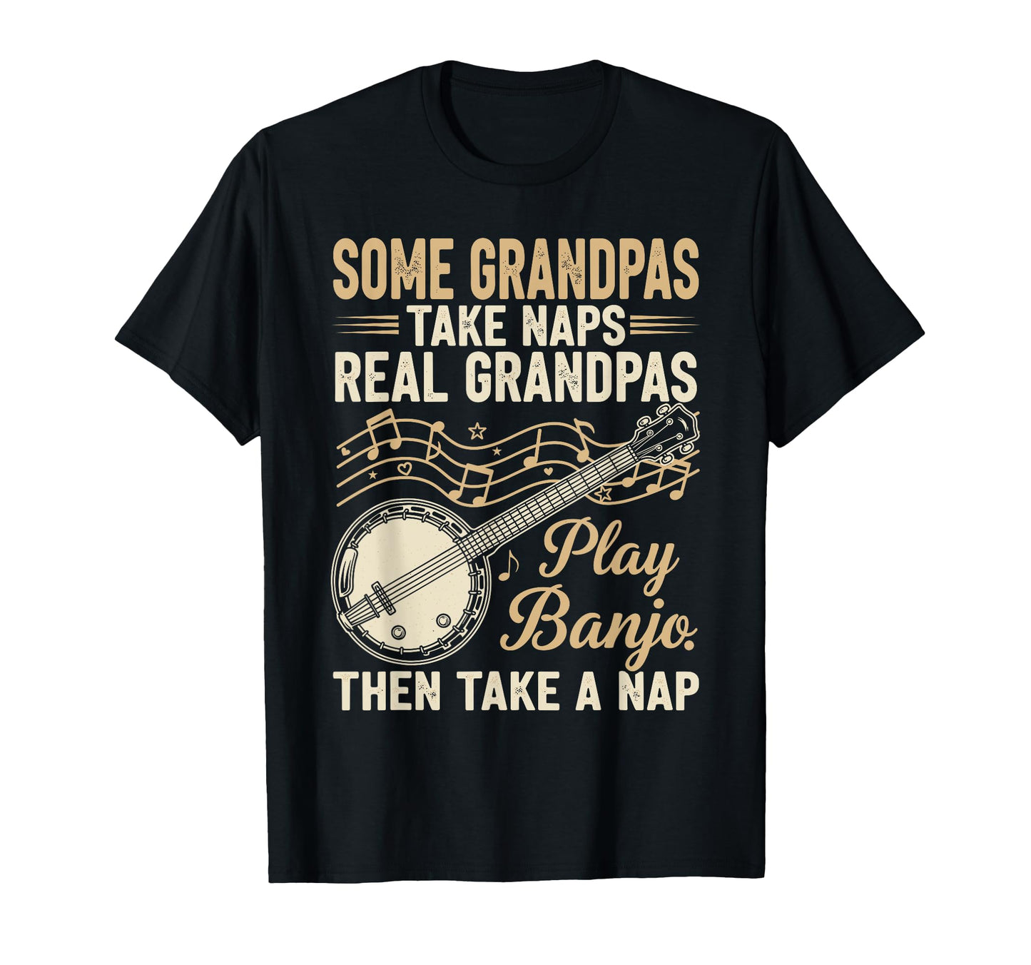 Funny Banjo Grandpa Music Bluegrass T-Shirt - Fun Novelty Design Men Women - T-Shirt, Sweatshirt, Hoodie