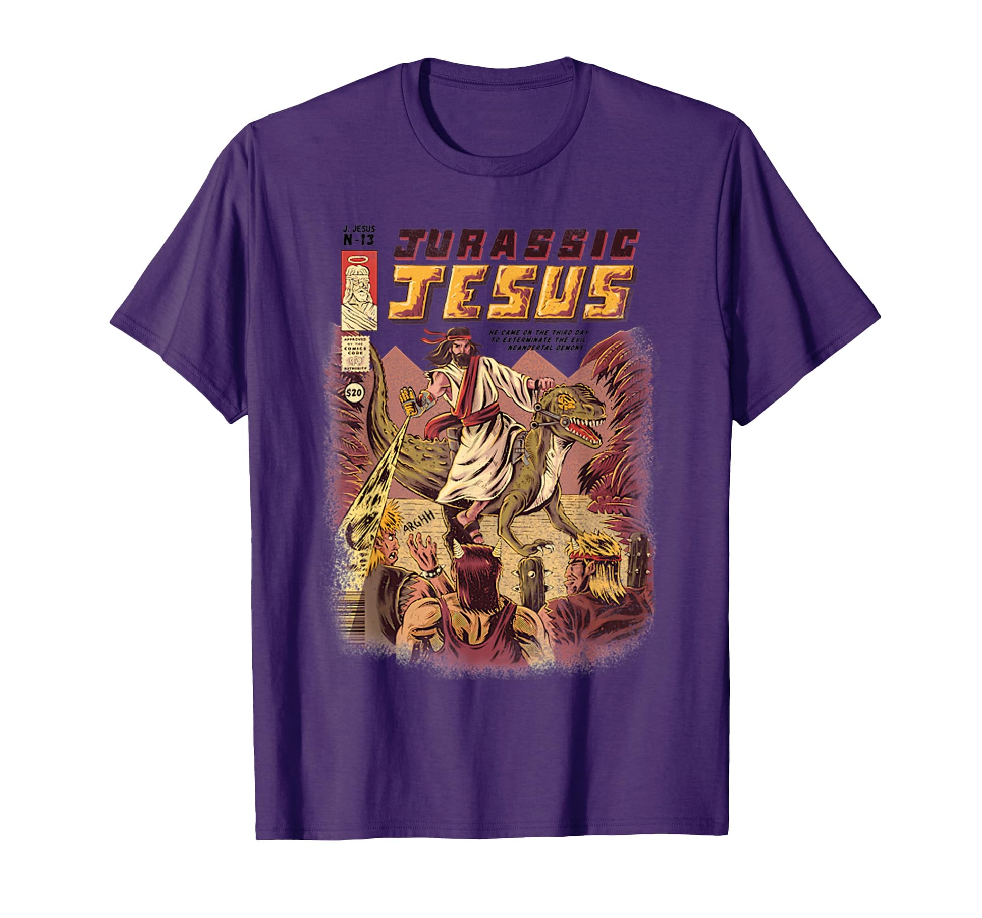 Funny Jurassic Jesus Christian Gifts T-Shirt - Novelty Apparel Men Women - T-Shirt, Sweatshirt, Hoodie