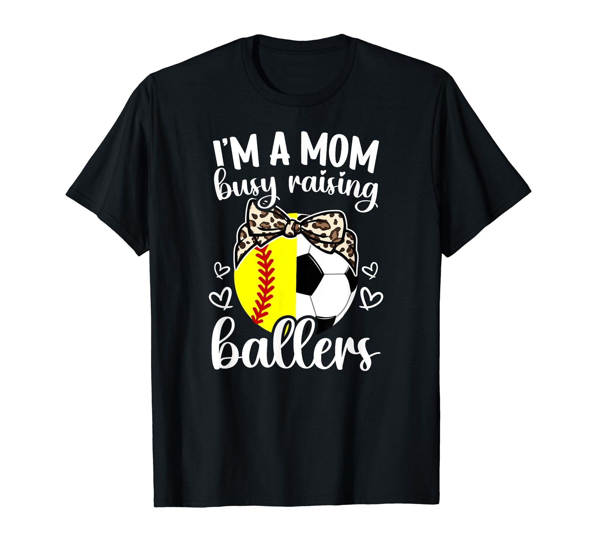 Im Mom Busy Raising Ballers Soccer T-Shirt - Custom Art Print for Adults - T-Shirt, Sweatshirt, Hoodie