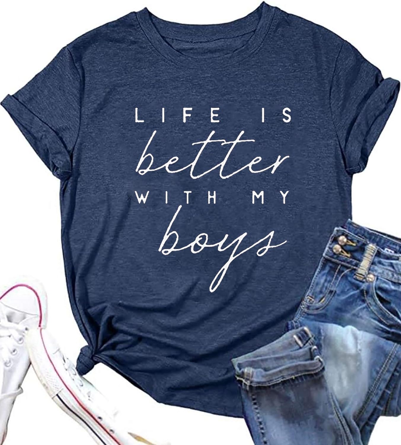 Boy Mom Shirt for Women Mom Shirts Mother Gifts T Shirt Mom of Boys Funny Tops Tees Unisex T-shirt, Sweatshirt, Hoodie, Long Sleeve Tee - T-Shirt, Sweatshirt, Hoodie