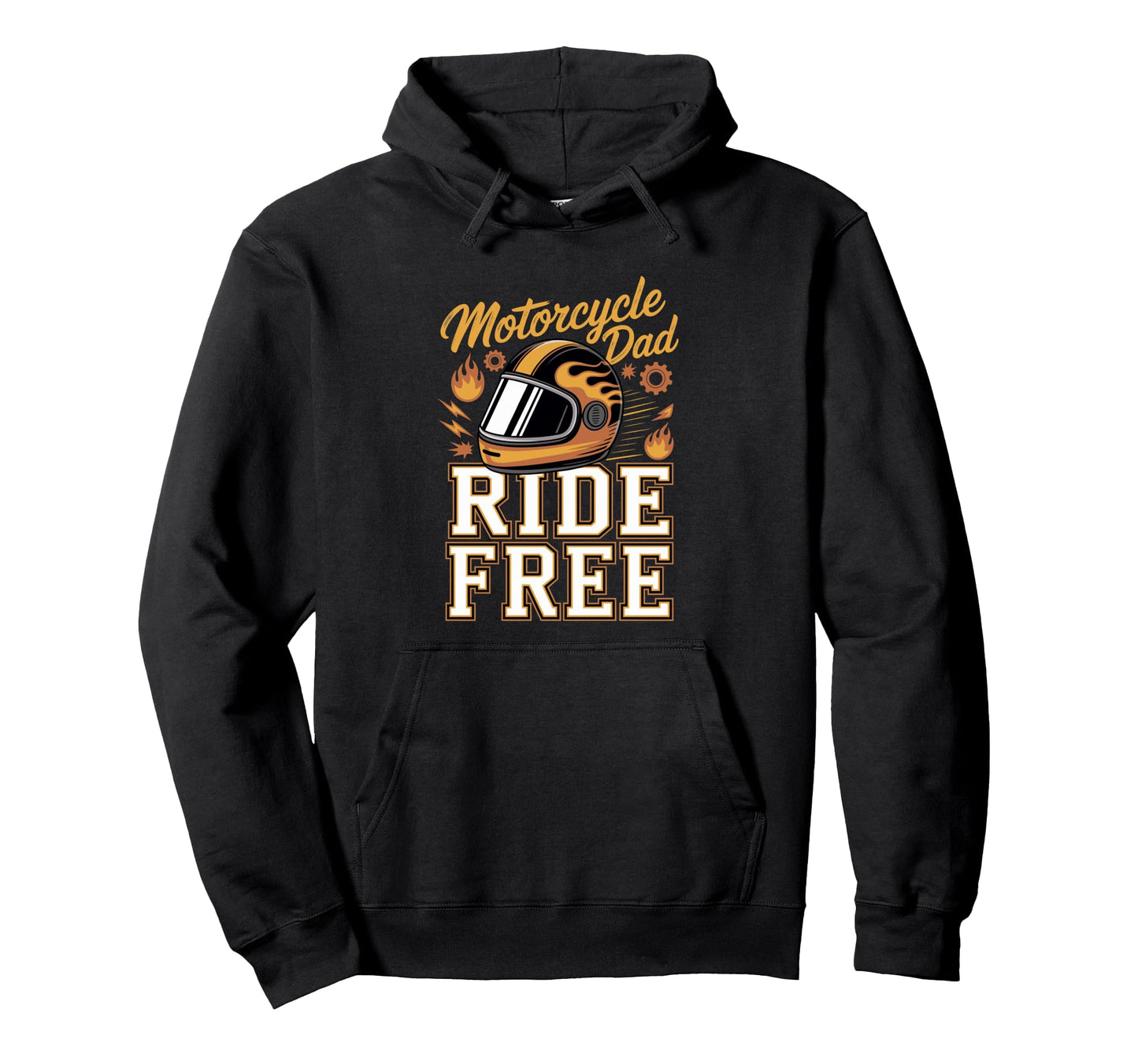 Motorcycle Dad Ride Free Biker Father Hoodie - Minimalist Print for Adults - T-Shirt, Sweatshirt, Hoodie