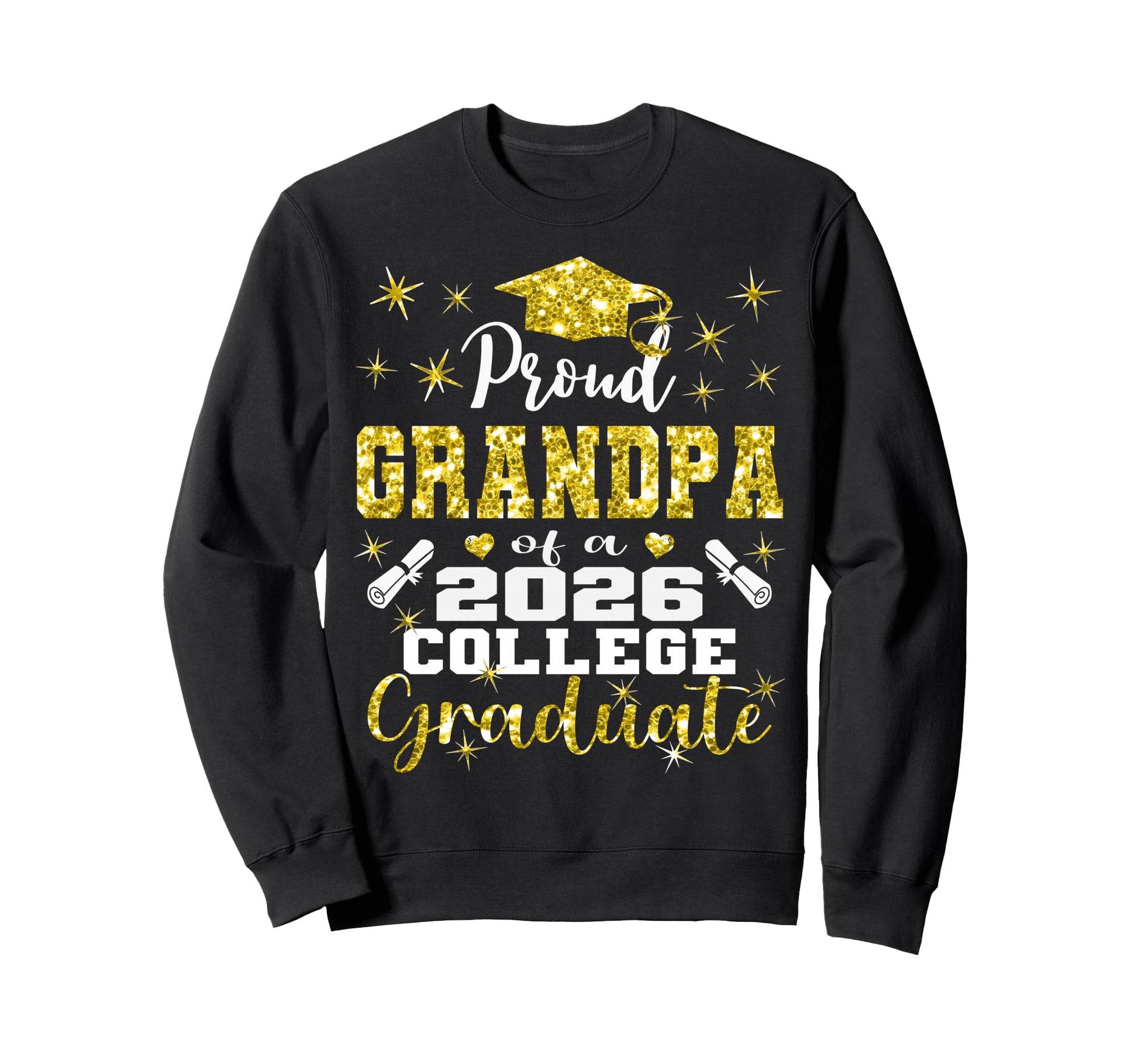 Proud Grandpa 2026 College Sweatshirt - Streetwear Style for Adults - T-Shirt, Sweatshirt, Hoodie