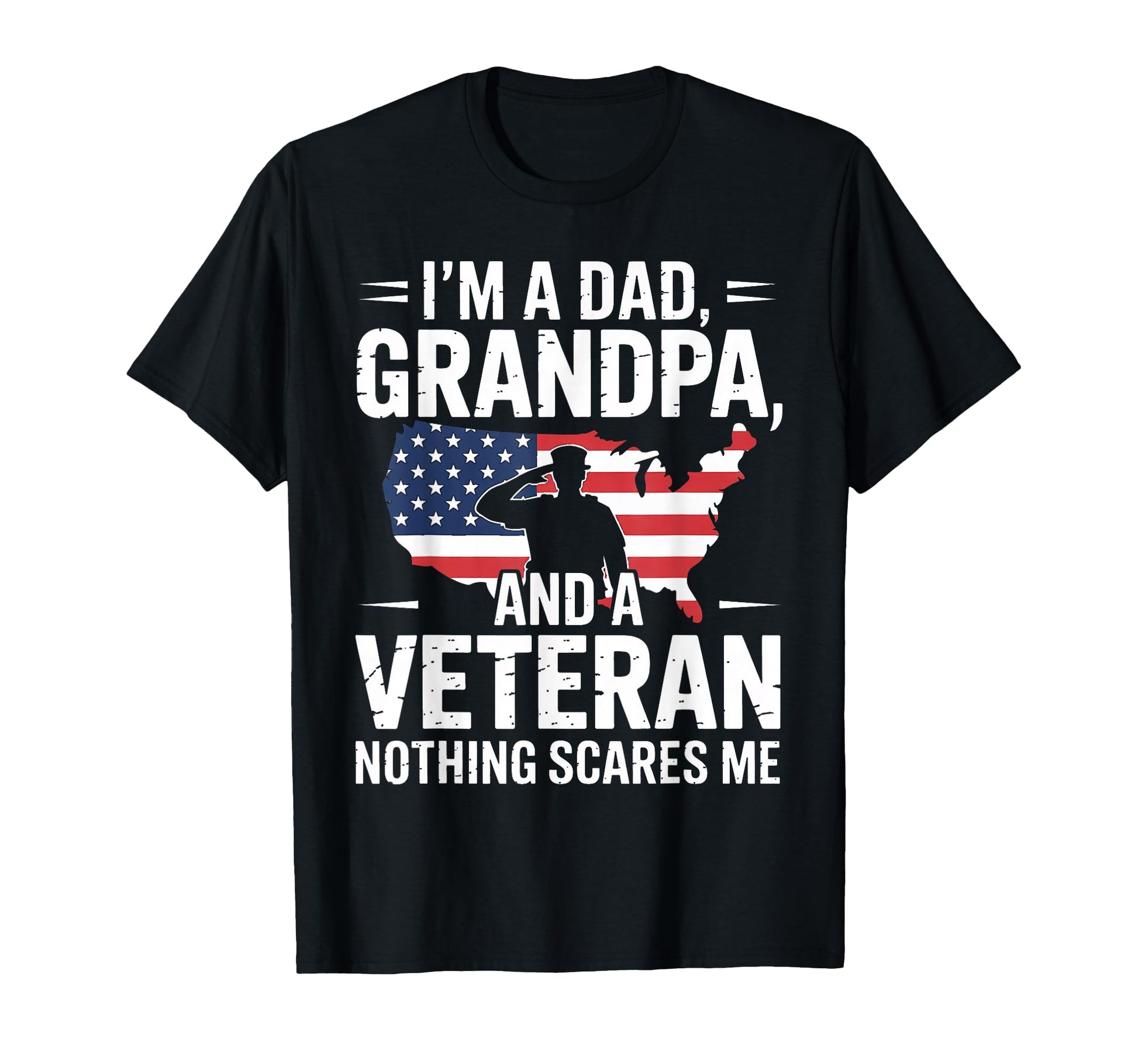Dad Grandpa Veteran Usa Flag Patriotic T-Shirt - Unique Graphic Men Women - T-Shirt, Sweatshirt, Hoodie