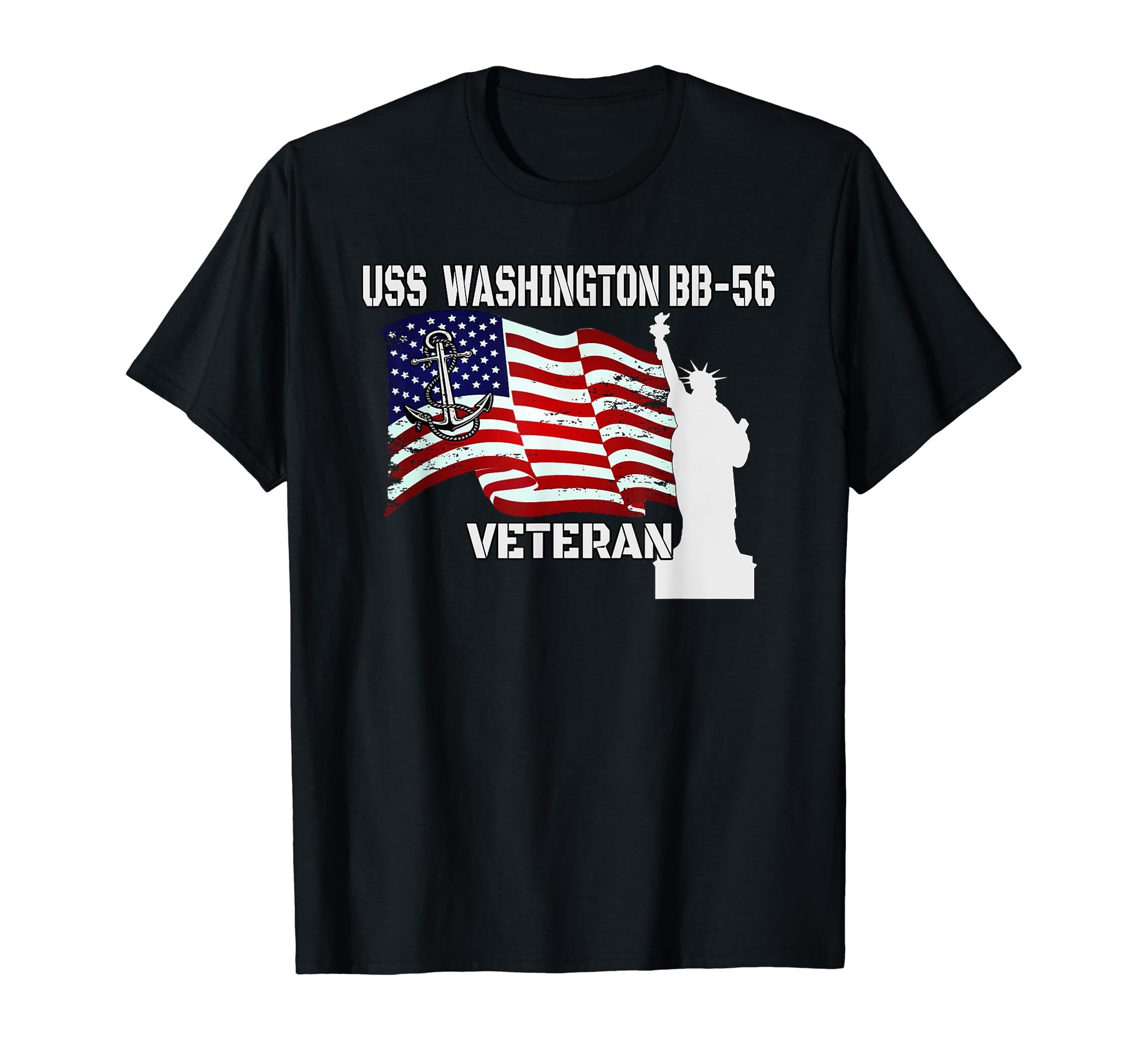 Battleship Uss Washington Bb 56 T-Shirt - Trendy Graphic for Adults - T-Shirt, Sweatshirt, Hoodie