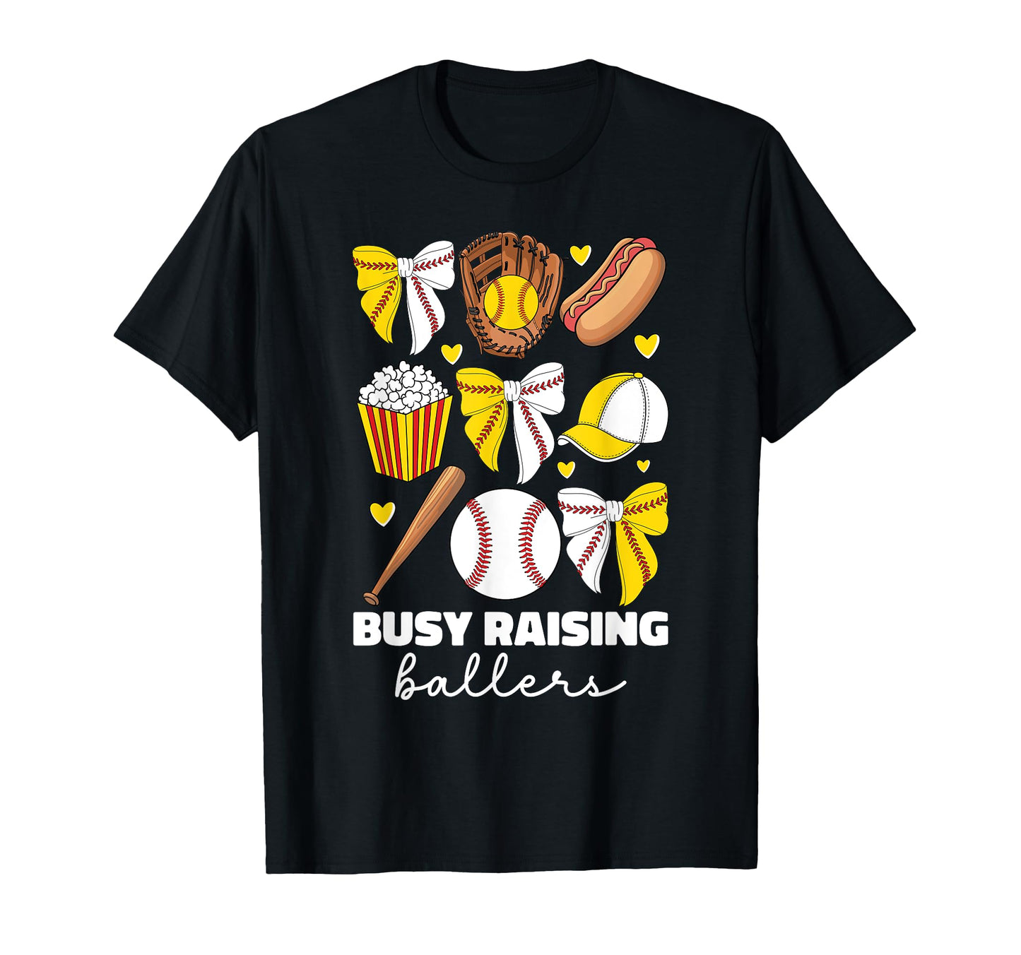Busy Raising Ballers Baseball And Softball T-Shirt - Trendy Graphic Unisex - T-Shirt, Sweatshirt, Hoodie
