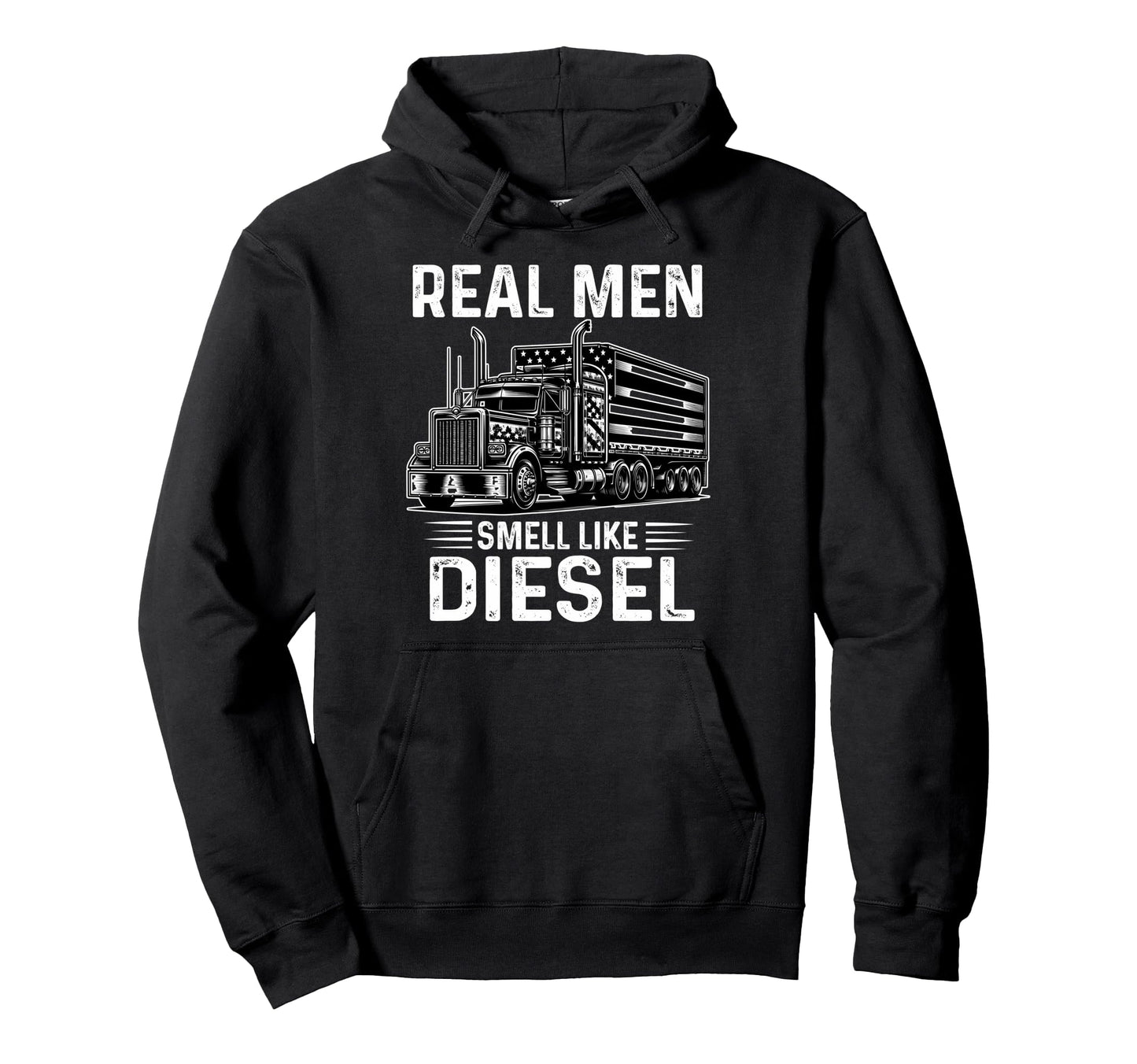 Real Smell Like Diesel Trucker Dad Hoodie - Fun Novelty Design for Adults - T-Shirt, Sweatshirt, Hoodie