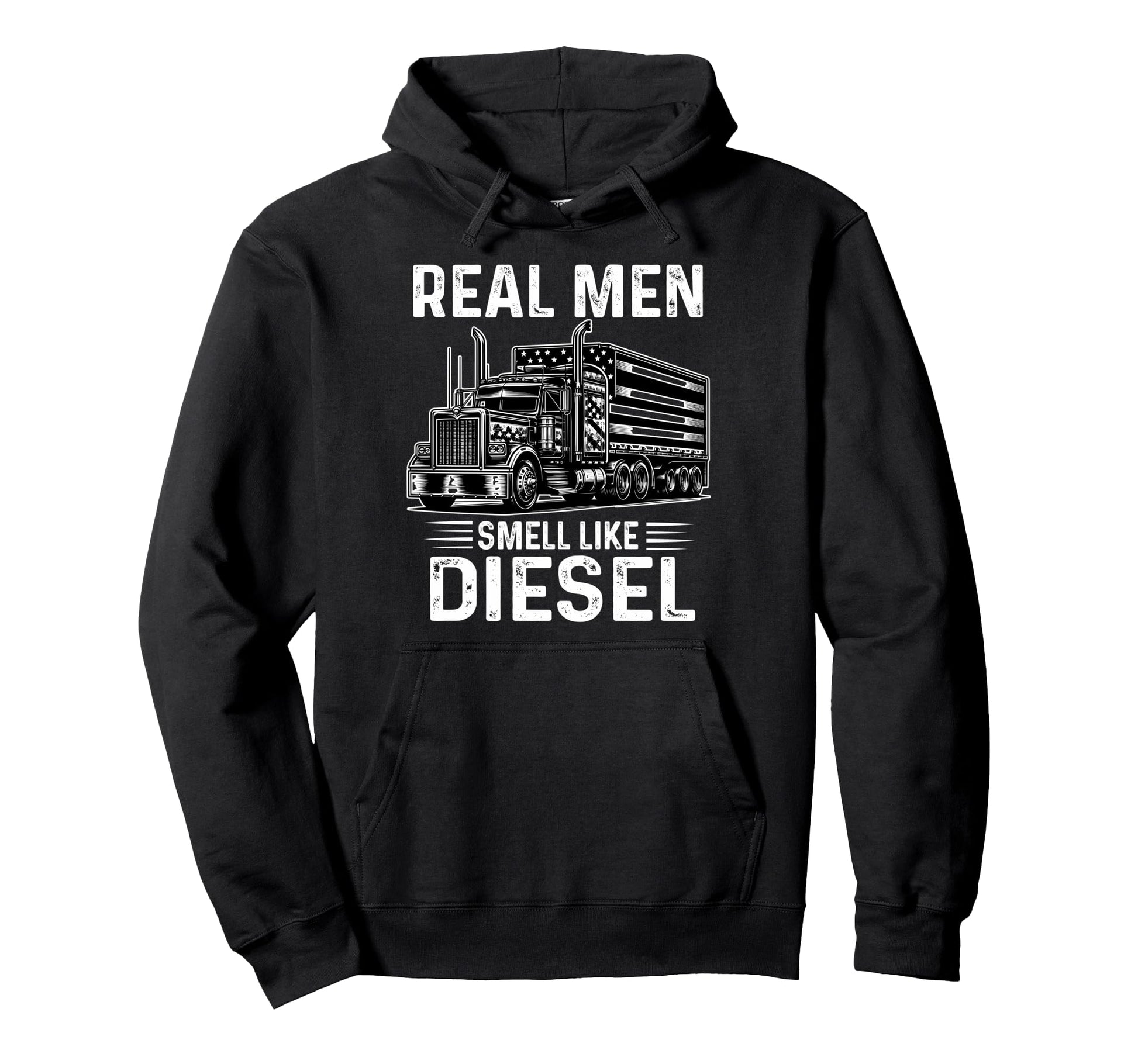 Real Smell Like Diesel Trucker Dad Hoodie - Fun Novelty Design for Adults - T-Shirt, Sweatshirt, Hoodie