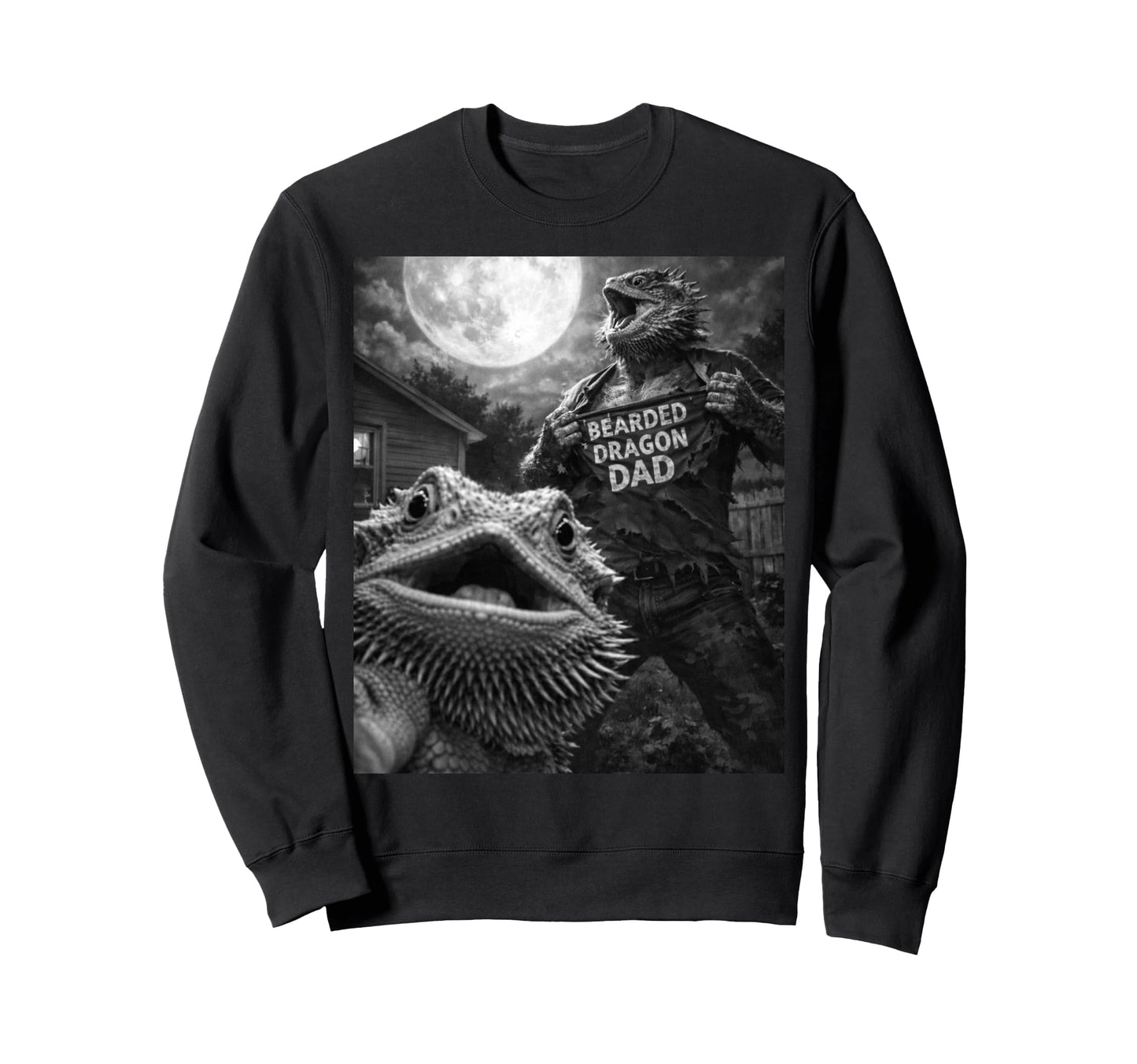 Bearded Dragon Lizard Dad Funny Sweatshirt - Trendy Graphic for Adults - T-Shirt, Sweatshirt, Hoodie