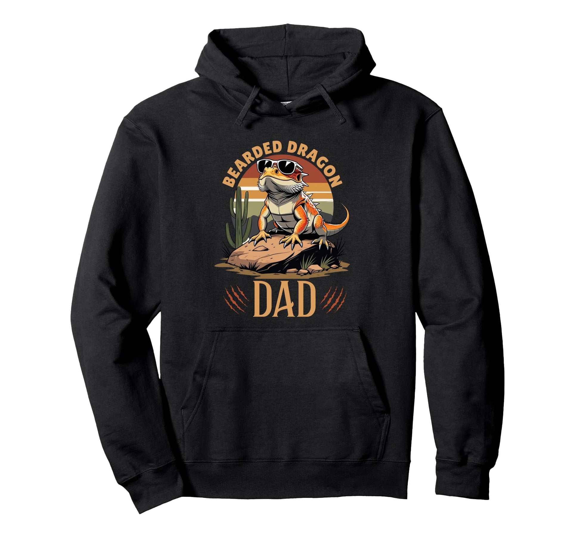 Bearded Dragon Dad Funny Reptile Hoodie - Minimalist Print for Adults - T-Shirt, Sweatshirt, Hoodie