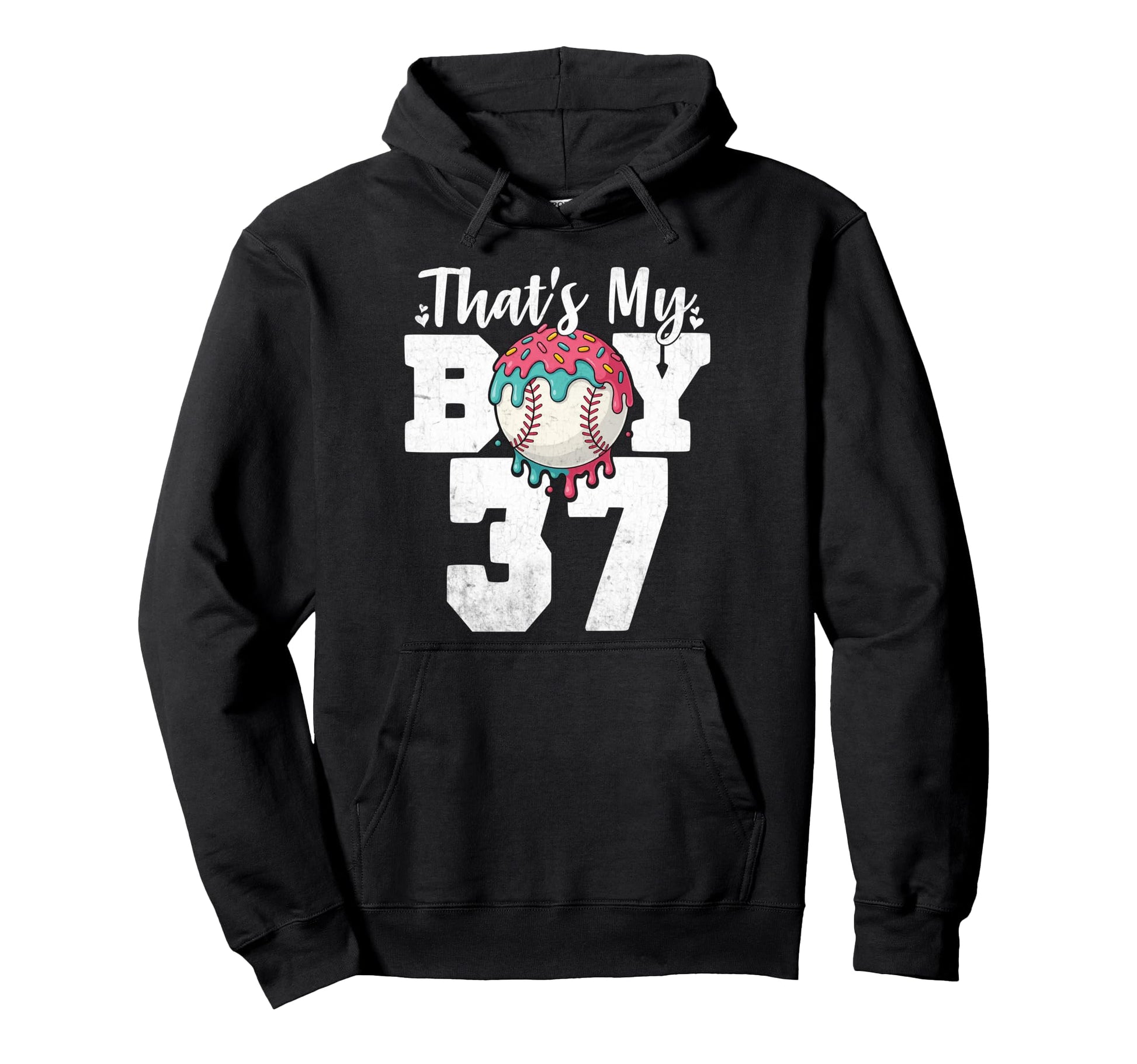 Thats My Baseball 37 Number Mom Dad 37 Hoodie - Graphic Print Men Women - T-Shirt, Sweatshirt, Hoodie