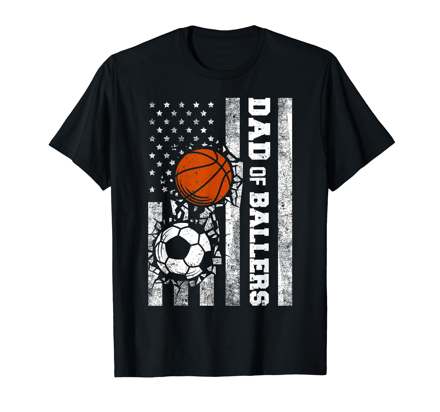 Dad Ballers Funny Usa Flag Soccer T-Shirt - Fun Novelty Design Men Women - T-Shirt, Sweatshirt, Hoodie