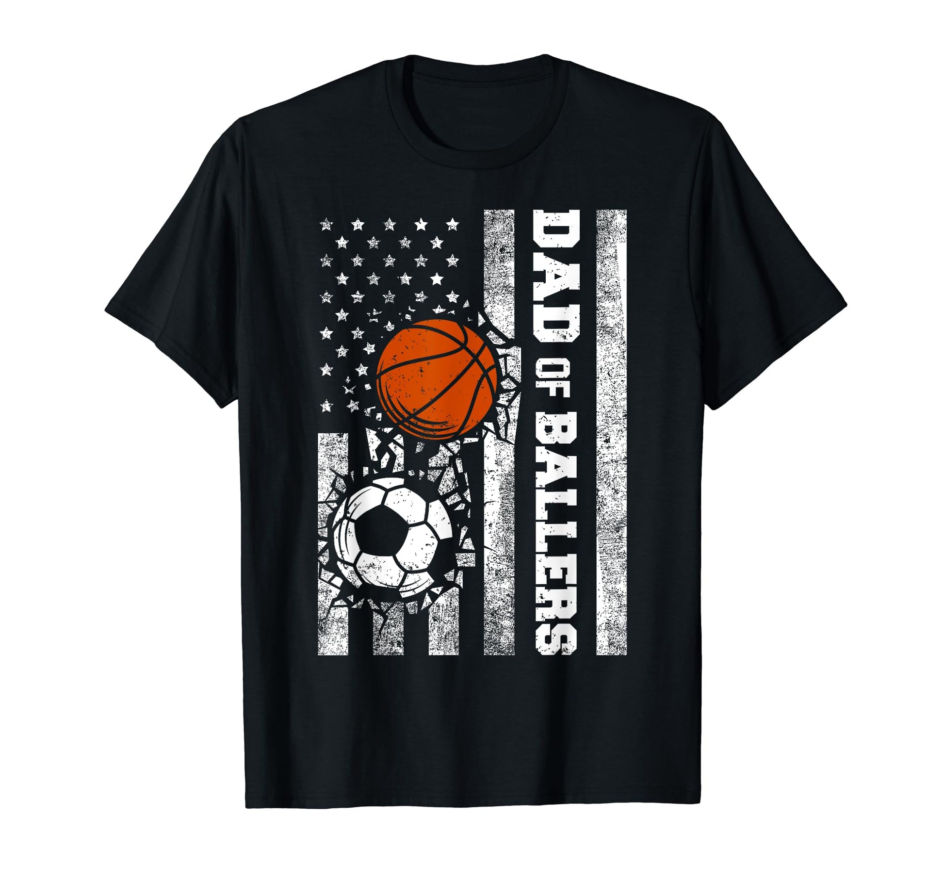 Dad Ballers Funny Usa Flag Soccer T-Shirt - Fun Novelty Design Men Women - T-Shirt, Sweatshirt, Hoodie