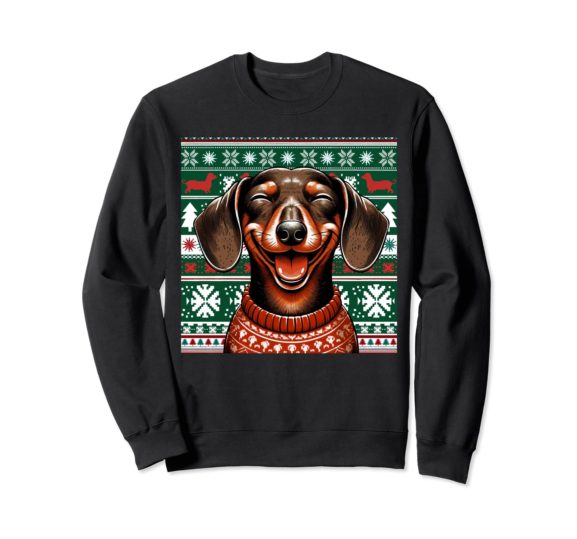 Ugly Dachshund Face Sweatshirt - Fun Novelty Design for Adults - T-Shirt, Sweatshirt, Hoodie