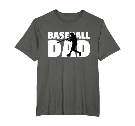 Baseball Dad Father Baseball T-Shirt - Casual Everyday Wear Men Women - T-Shirt, Sweatshirt, Hoodie
