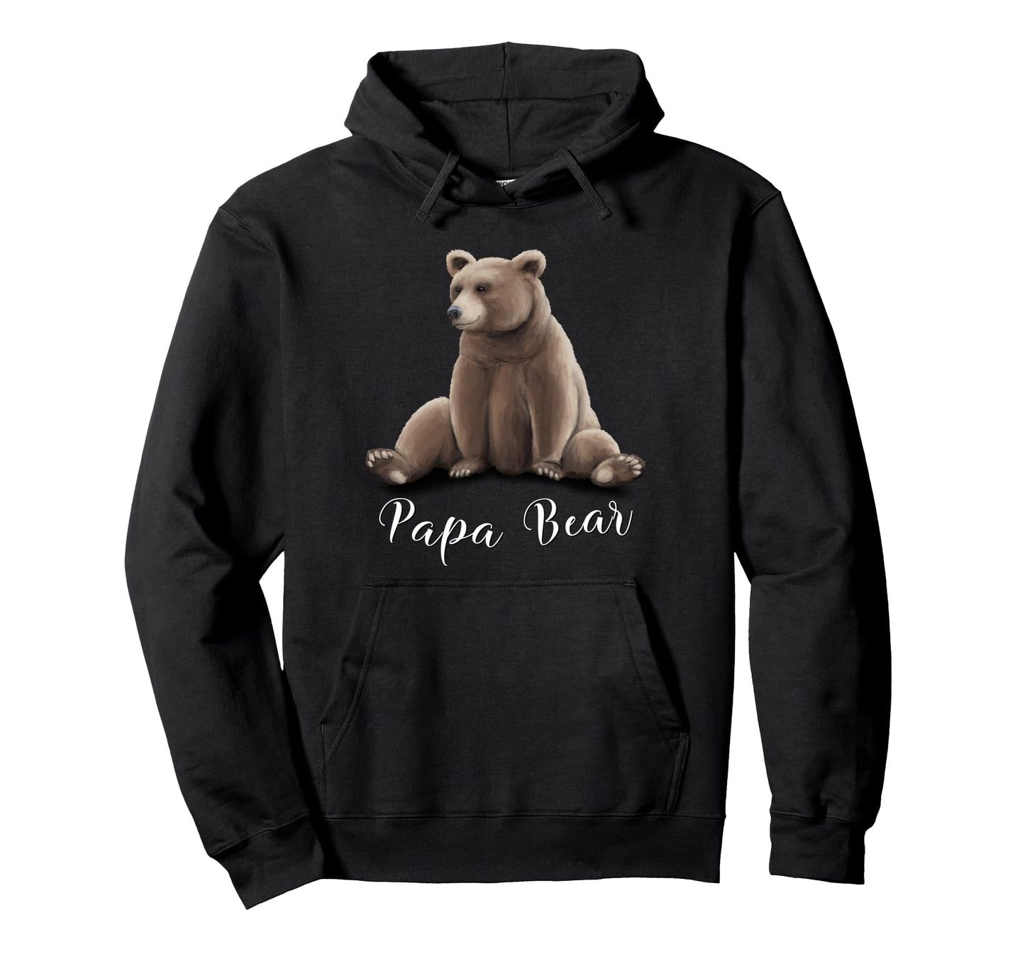 Watercolor Art Daddy Grizzly Drawing Papa Hoodie - Novelty Apparel Unisex - T-Shirt, Sweatshirt, Hoodie