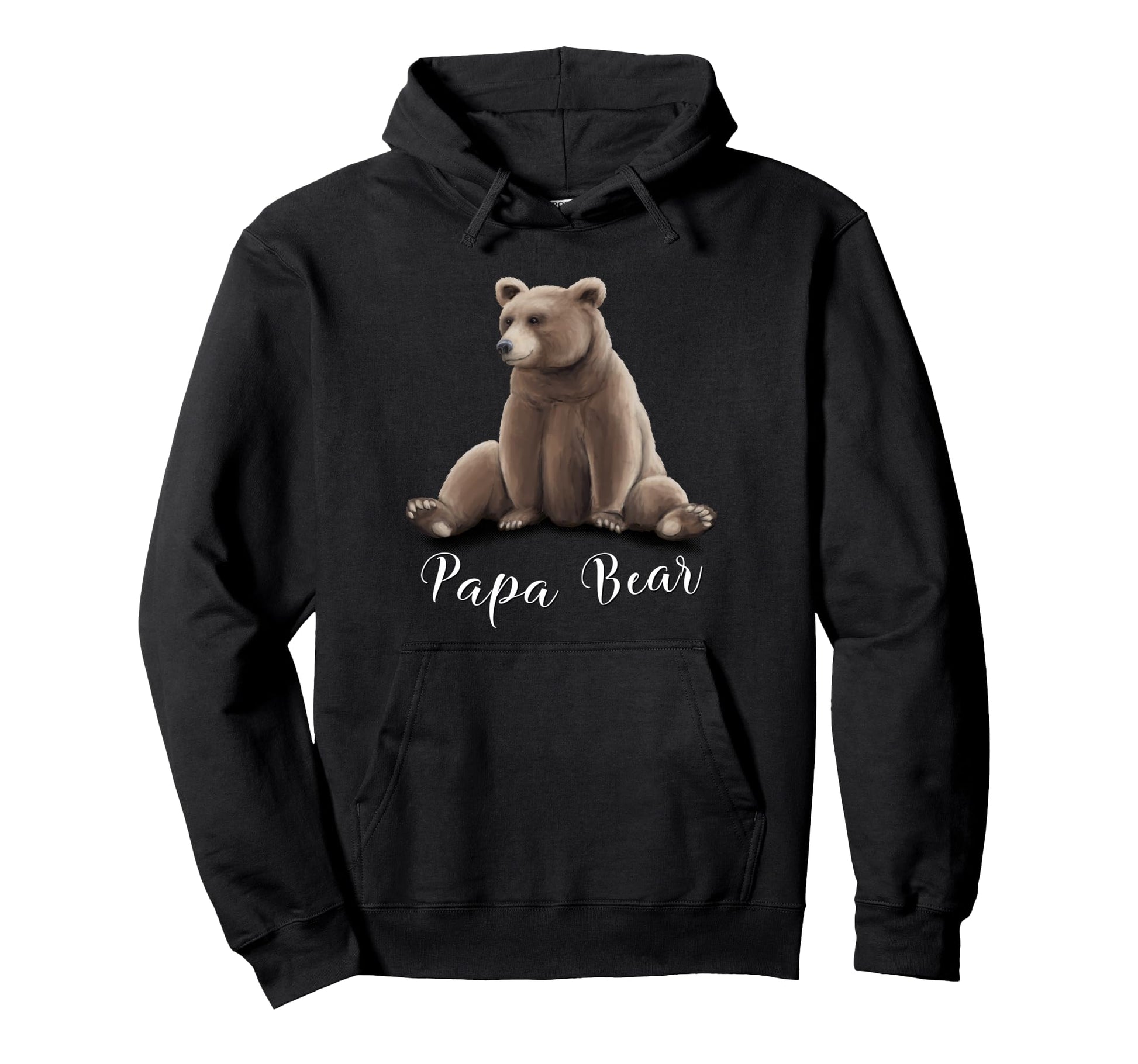 Watercolor Art Daddy Grizzly Drawing Papa Hoodie - Novelty Apparel Unisex - T-Shirt, Sweatshirt, Hoodie