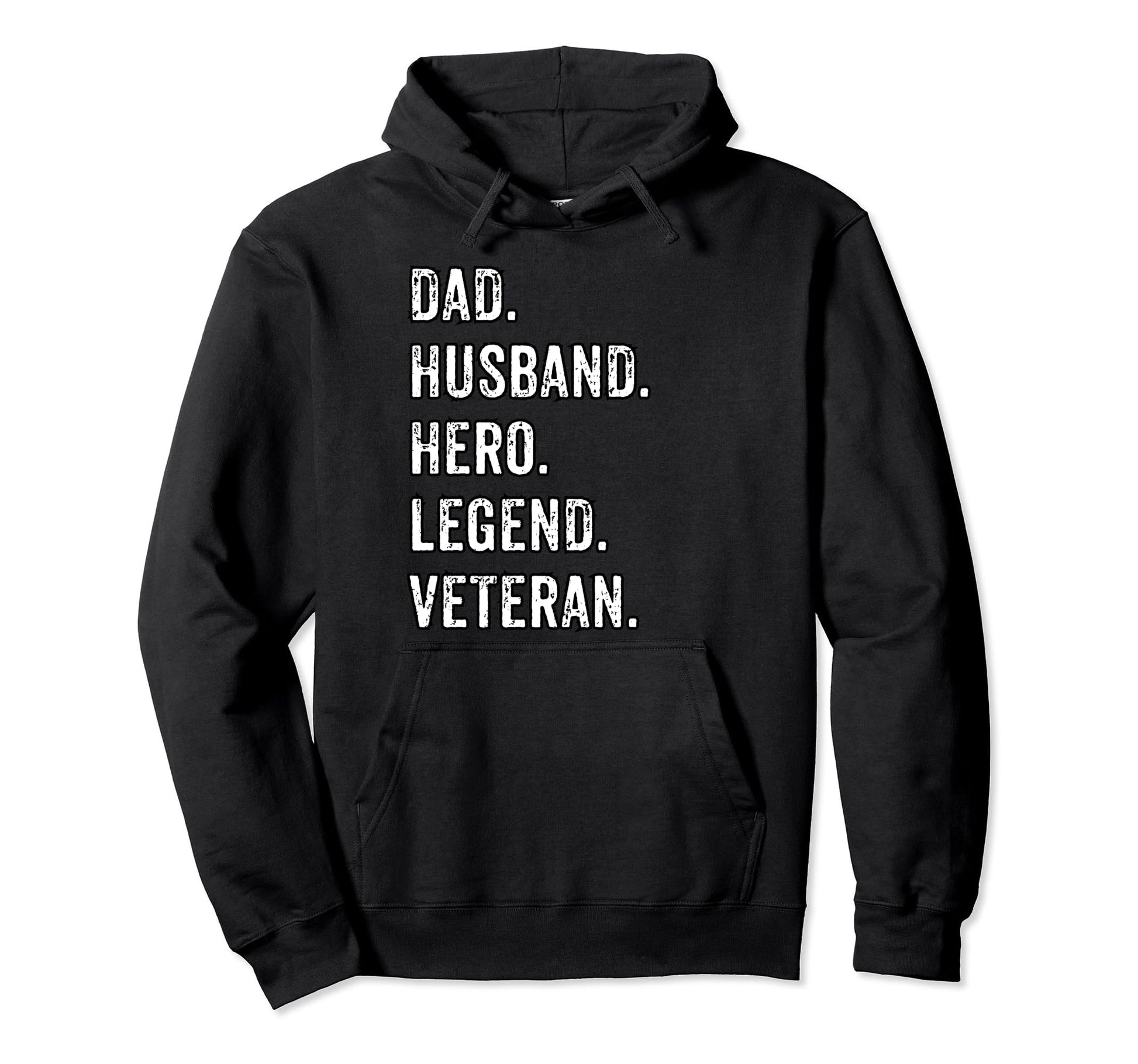 Dad Husband Hero Legend Veteran Hoodie - Custom Art Print for Adults - T-Shirt, Sweatshirt, Hoodie
