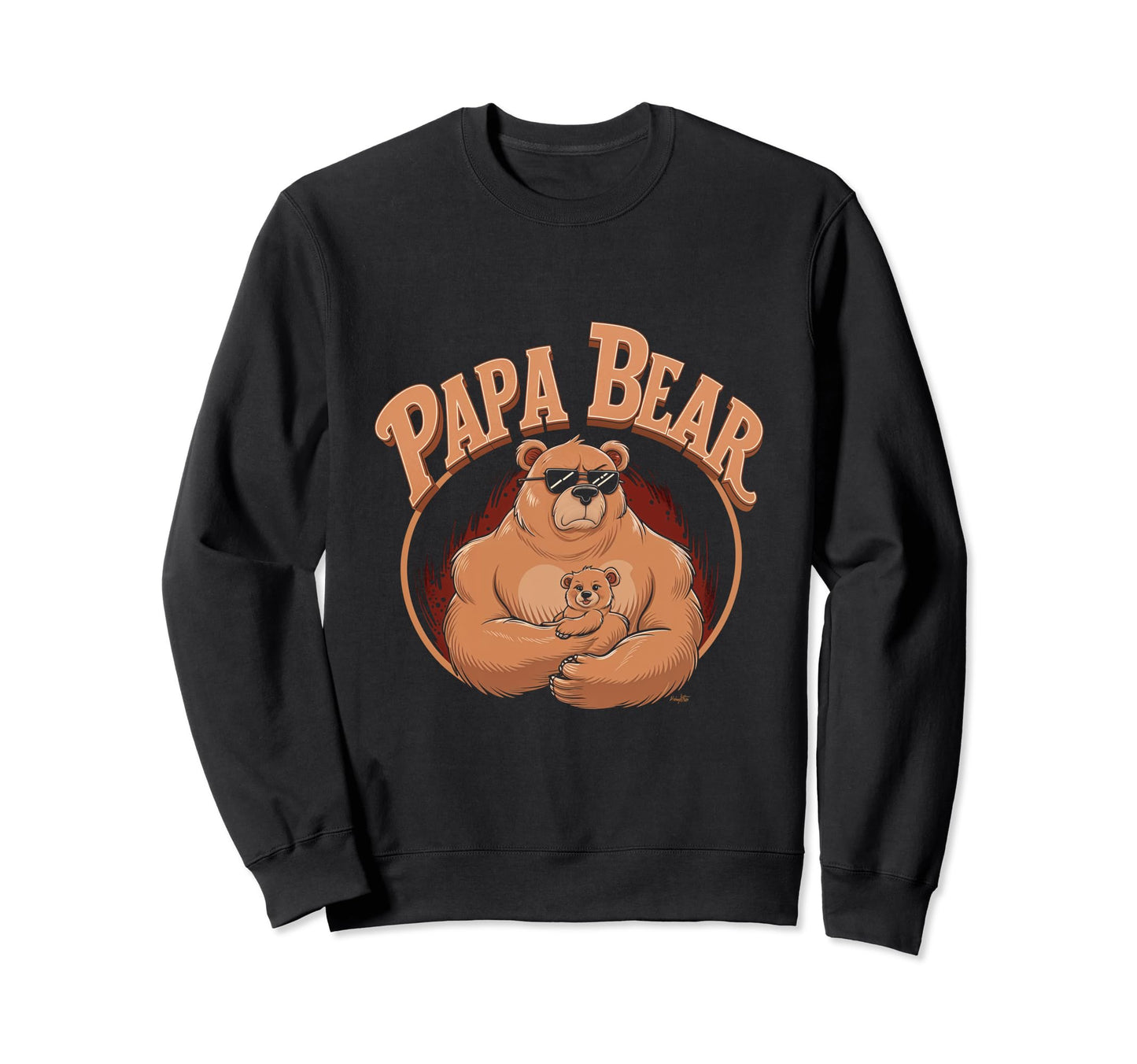 Papa Bear Bear Dad Father Daddy Sweatshirt - Trendy Graphic for Adults - T-Shirt, Sweatshirt, Hoodie