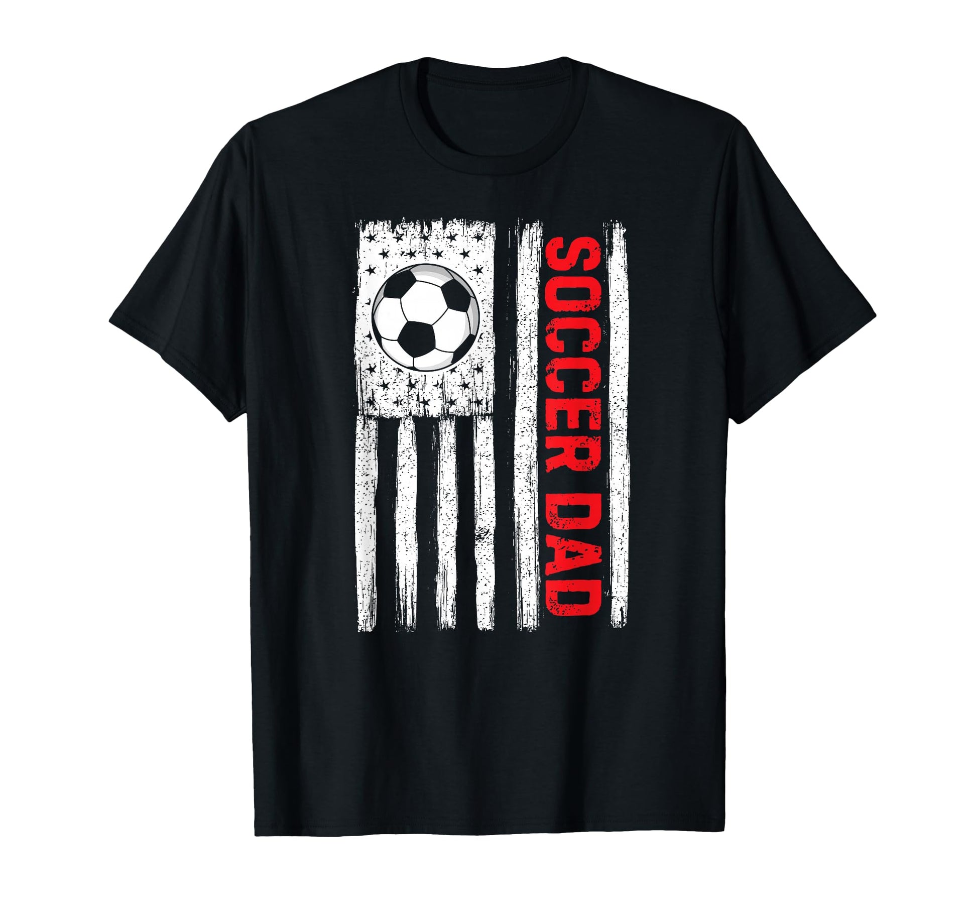 Red Soccer Dad Flag Hoodie - Minimalist Print Men Women - T-Shirt, Sweatshirt, Hoodie