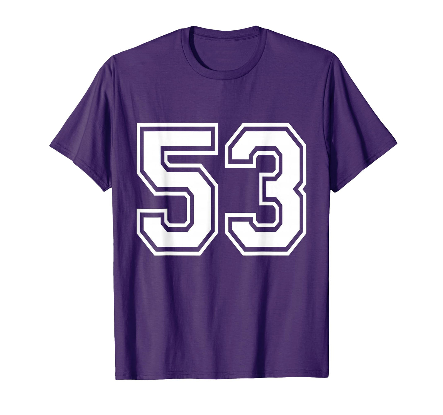 Number 53 Front Back Varsity Sports T-Shirt - Fun Novelty Design Men Women - T-Shirt, Sweatshirt, Hoodie