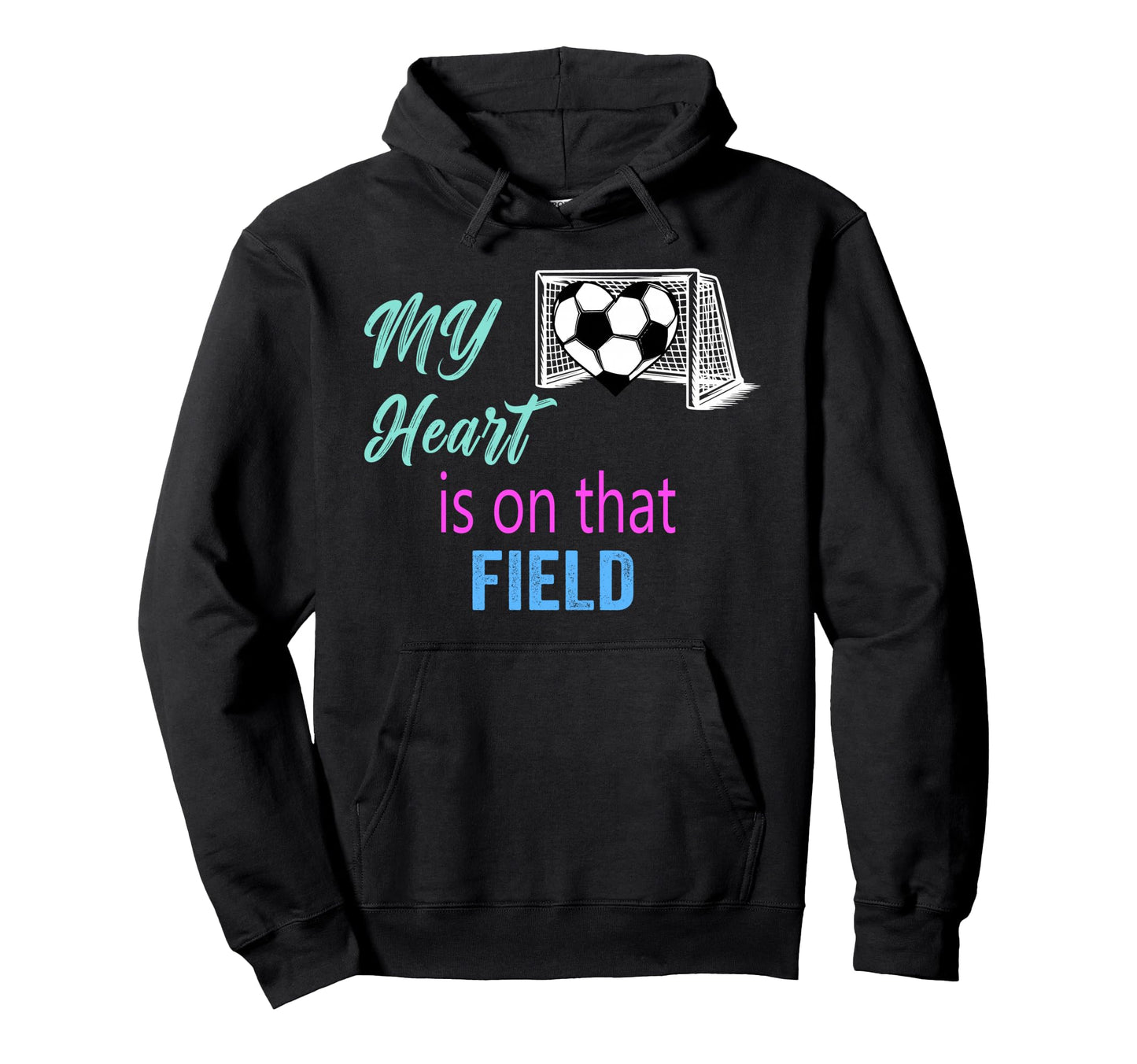 Soccer Mom Mama Heart Is That Field Game Hoodie - Minimalist Print Unisex - T-Shirt, Sweatshirt, Hoodie