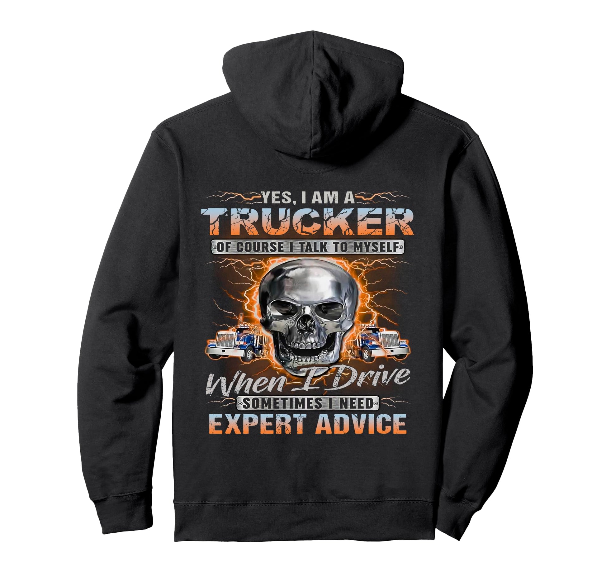 Im Trucker Course I Talk To Myself Hoodie - Minimalist Print for Adults - T-Shirt, Sweatshirt, Hoodie