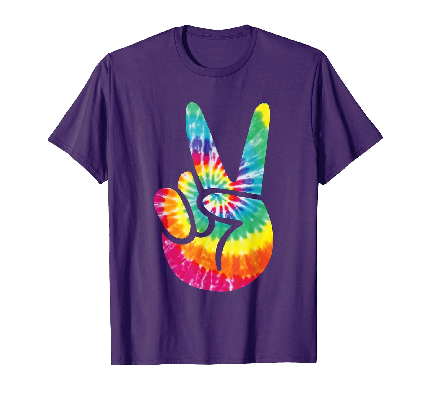 Peace Hand Tie Dye And Hippie T-Shirt - Unique Graphic Men Women - T-Shirt, Sweatshirt, Hoodie