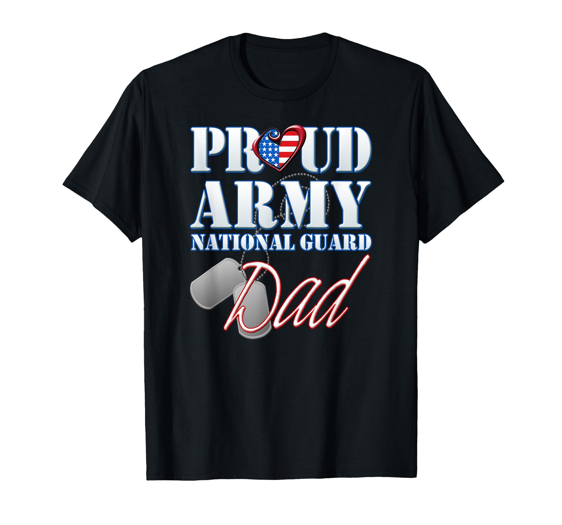 Proud Army National Guard Dad Usa T-Shirt - Custom Art Print Men Women - T-Shirt, Sweatshirt, Hoodie