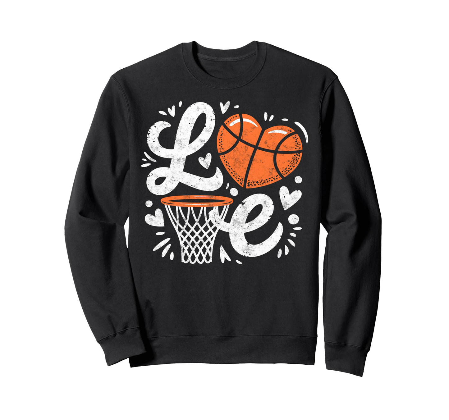 Love Basketball Ball Player Fan Mom Sweatshirt - Trendy Graphic Unisex - T-Shirt, Sweatshirt, Hoodie
