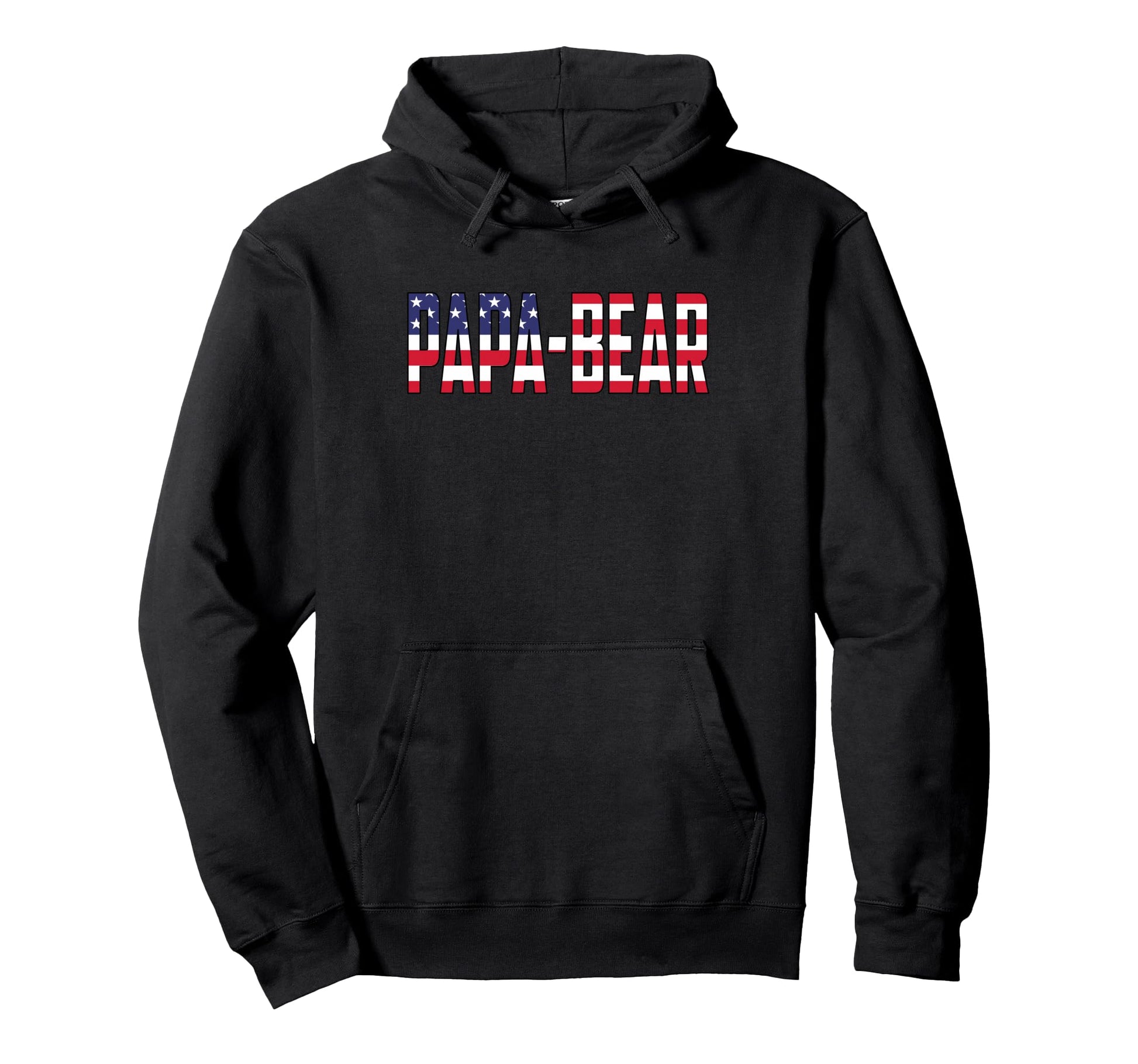 Papa Bear 4Th July Usa American Flag Hoodie - Custom Art Print Unisex - T-Shirt, Sweatshirt, Hoodie