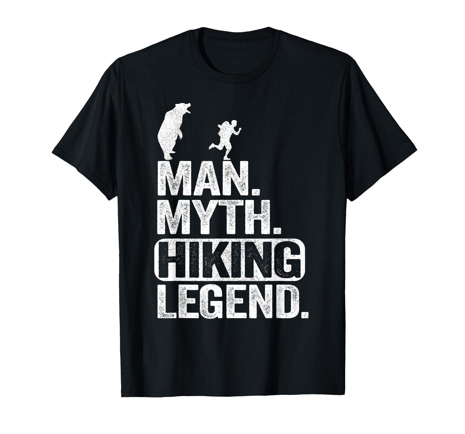 Myth Hiking Legend Hiker Grandpa Bear Joke T-Shirt - Graphic Print Unisex - T-Shirt, Sweatshirt, Hoodie