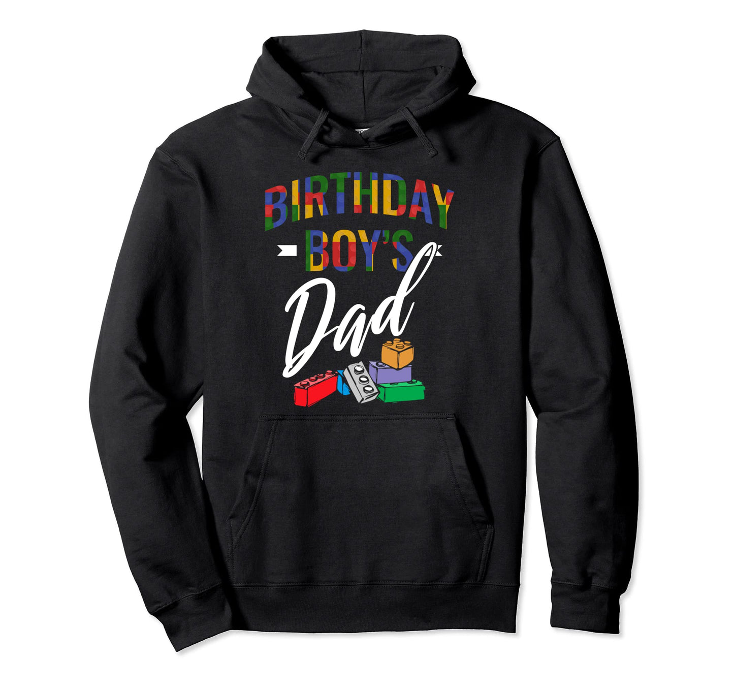 Birthday Dad Building Blocks Hoodie - Aesthetic Graphic for Adults - T-Shirt, Sweatshirt, Hoodie
