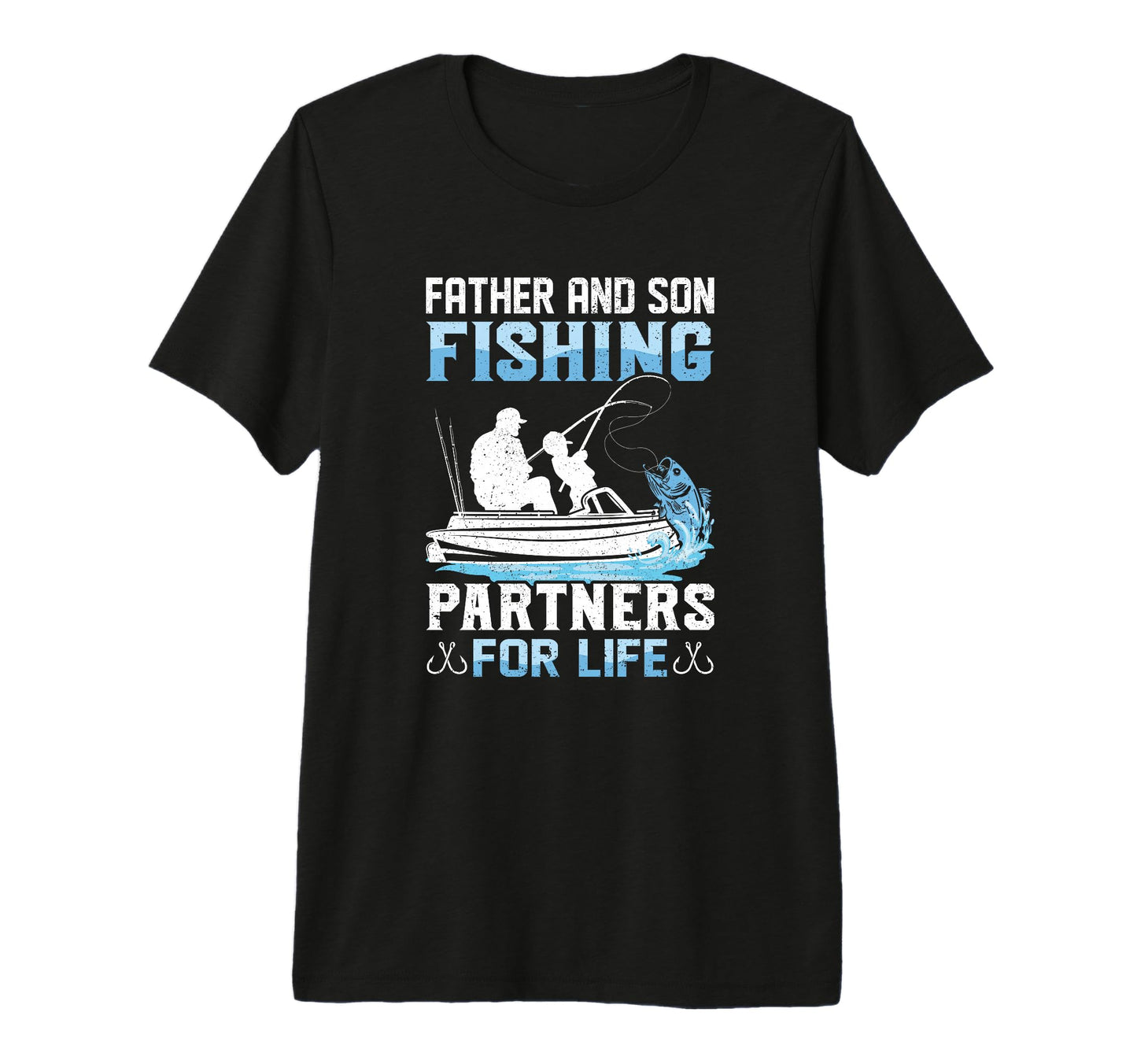 Father Son Fishing Partners Dad Son T-Shirt - Casual Everyday Wear Unisex - T-Shirt, Sweatshirt, Hoodie