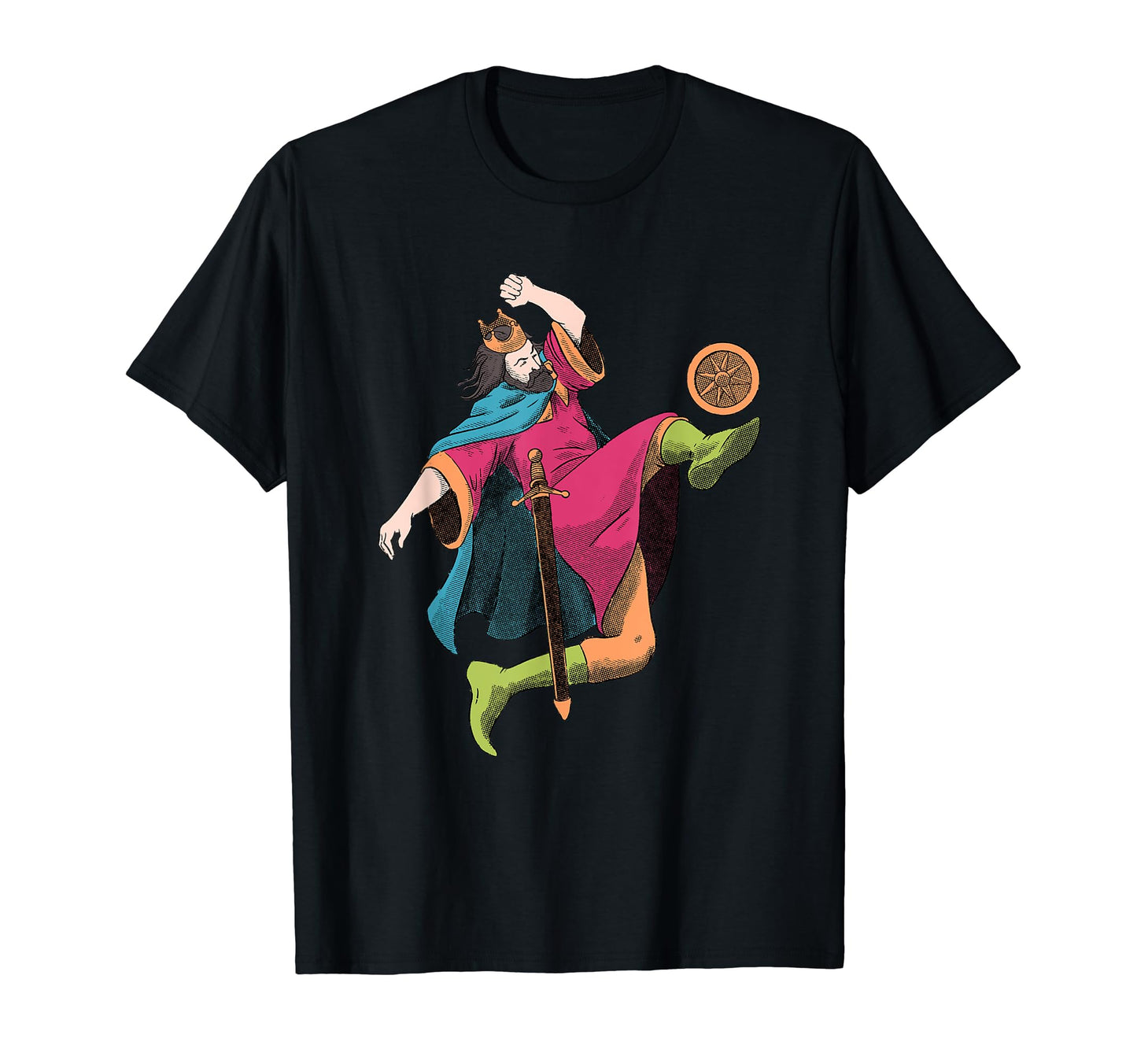 King Playing Football Royal Footballer T-Shirt - Fun Novelty Design Unisex - T-Shirt, Sweatshirt, Hoodie