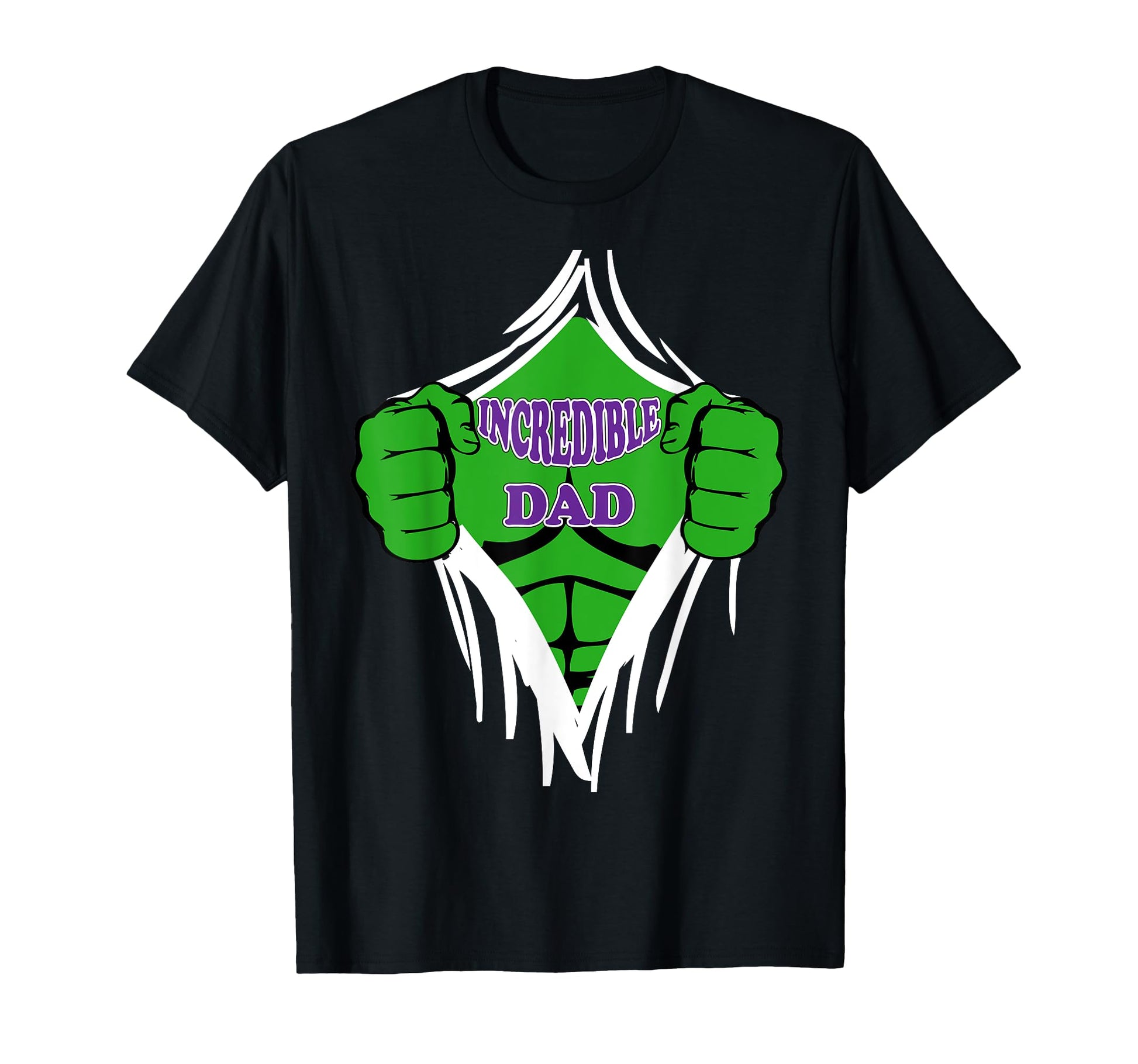 Incredible Dad Superhero Unique T-Shirt - Custom Art Print Men Women - T-Shirt, Sweatshirt, Hoodie