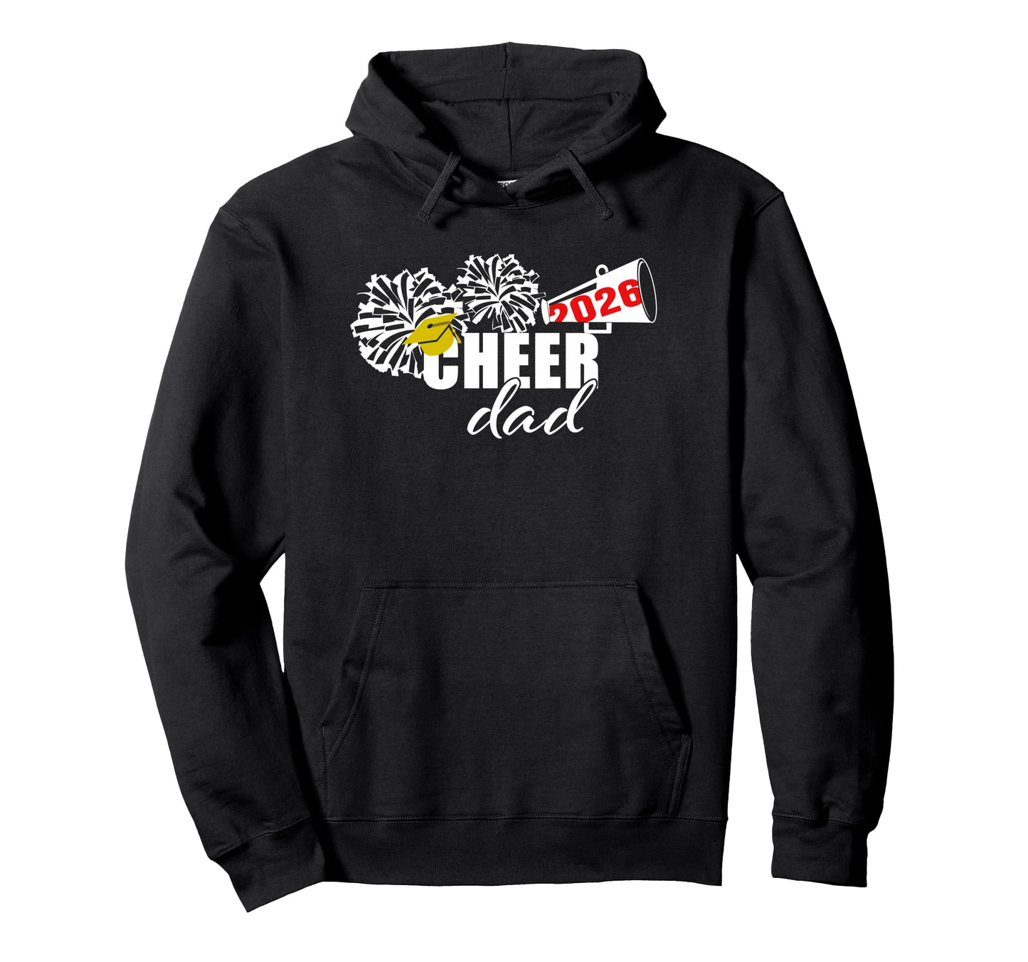 Cheer Dad 2026 Proud Father Hoodie - Minimalist Print for Adults - T-Shirt, Sweatshirt, Hoodie