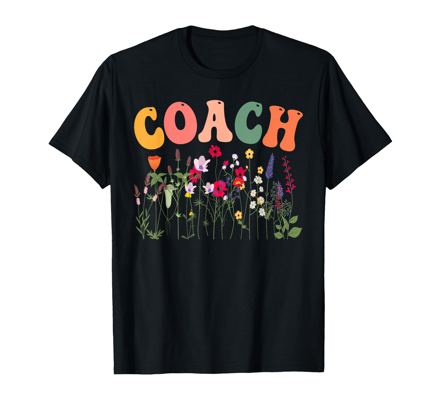 Groovy Floral Coach Wildflower T-Shirt - Casual Everyday Wear Men Women - T-Shirt, Sweatshirt, Hoodie