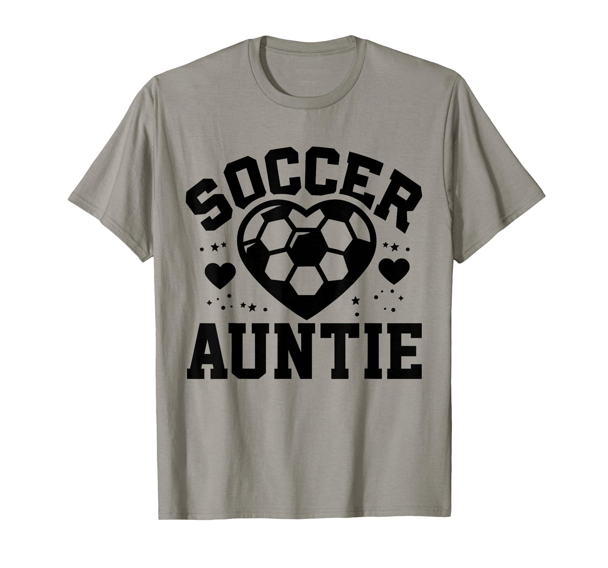 Soccer Auntie Heart Auntie T-Shirt - Casual Everyday Wear for Adults - T-Shirt, Sweatshirt, Hoodie