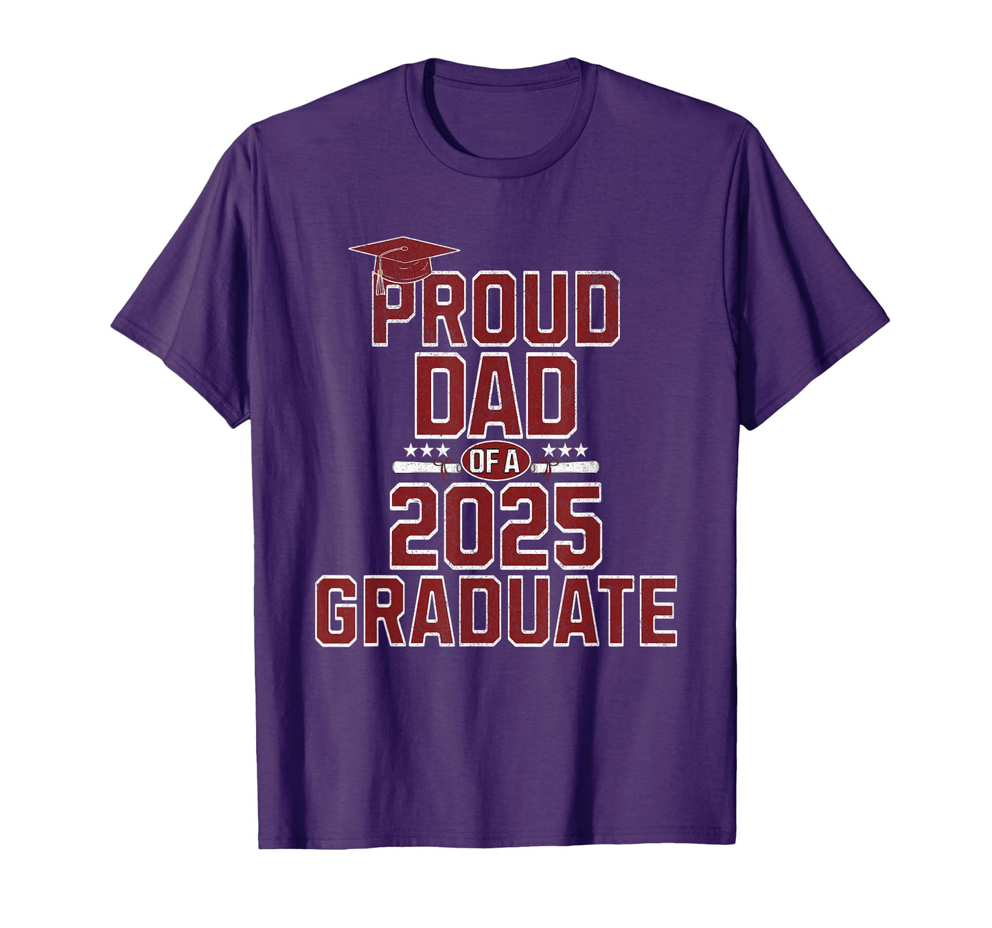 Proud Dad 2025 Graduate Senior T-Shirt - Fun Novelty Design for Adults - T-Shirt, Sweatshirt, Hoodie