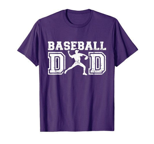 Baseball Dad Gift Fathers Day T-Shirt - Casual Everyday Wear Men Women - T-Shirt, Sweatshirt, Hoodie